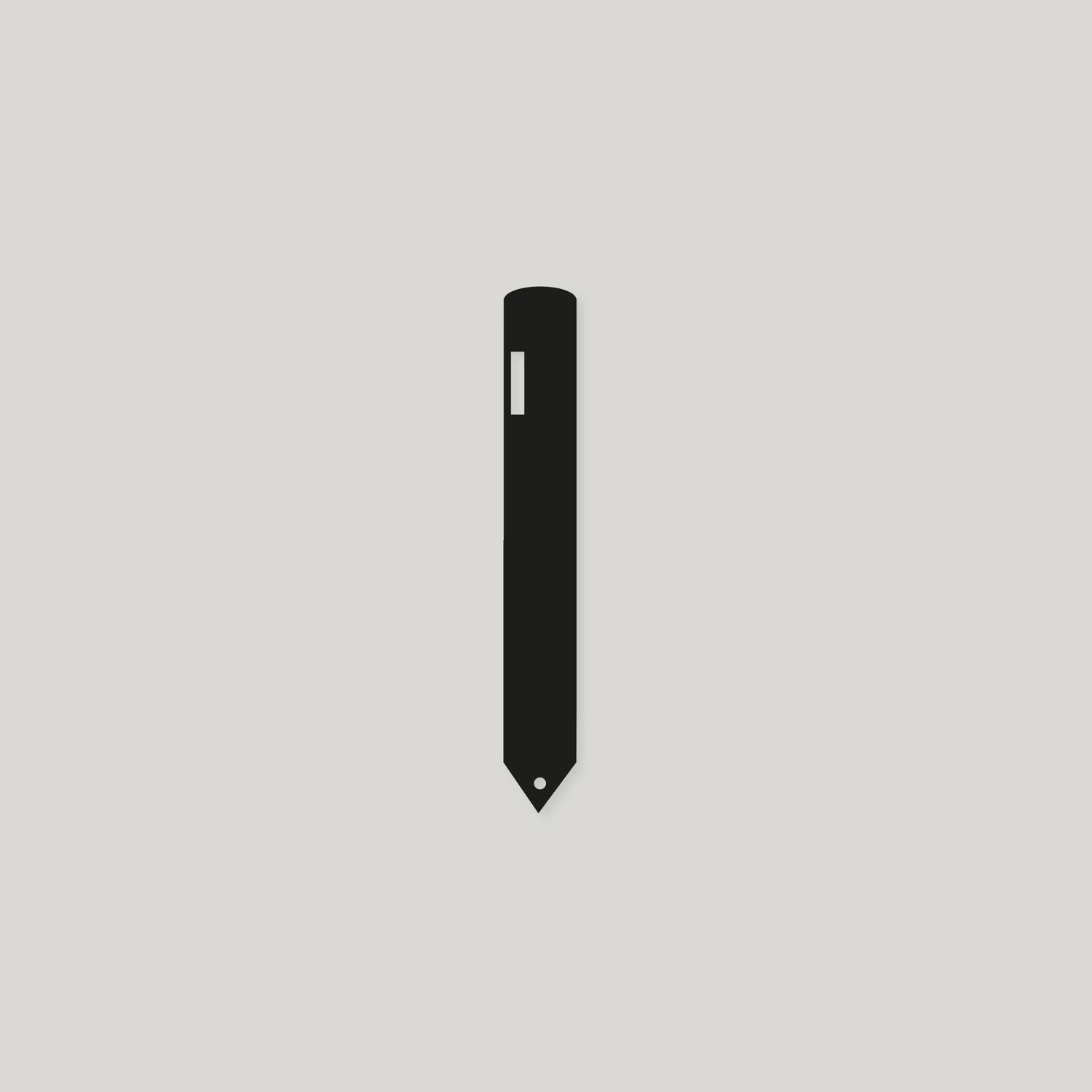 Heavy Duty Pot Labels with Hole 200mm x 19mm BLACK - Pack of 100