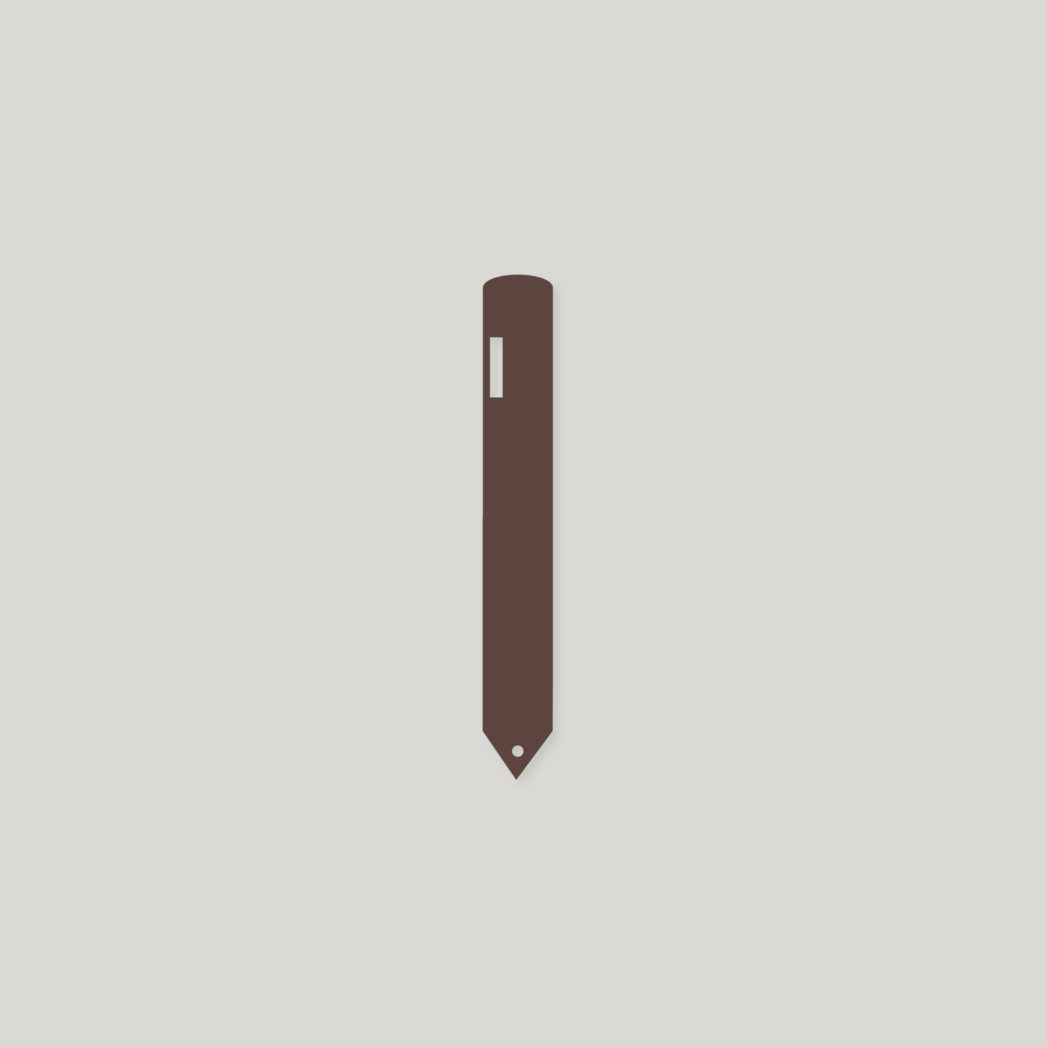 Heavy Duty Pot Labels with Hole 100mm x 14mm BROWN - Pack of 100