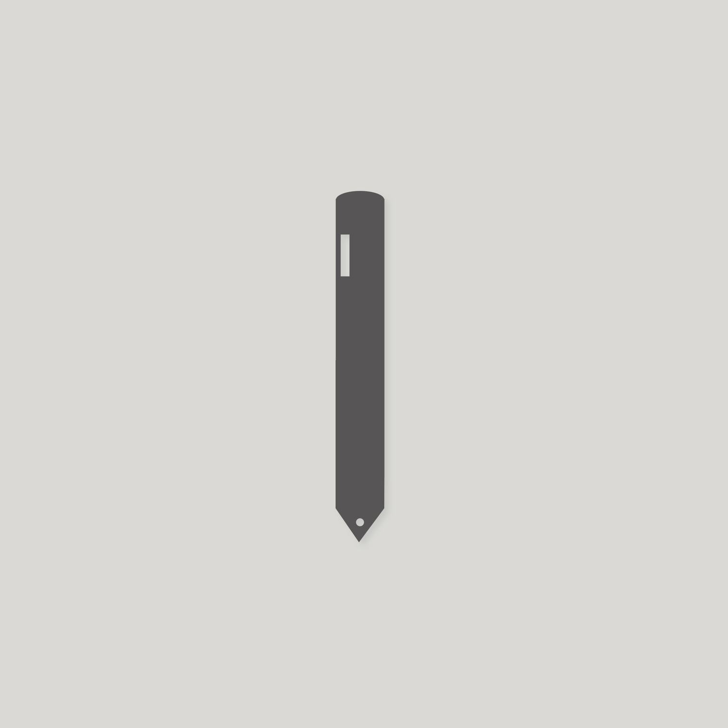 Heavy Duty Pot Labels with Hole 100mm x 14mm GREY - Pack of 100