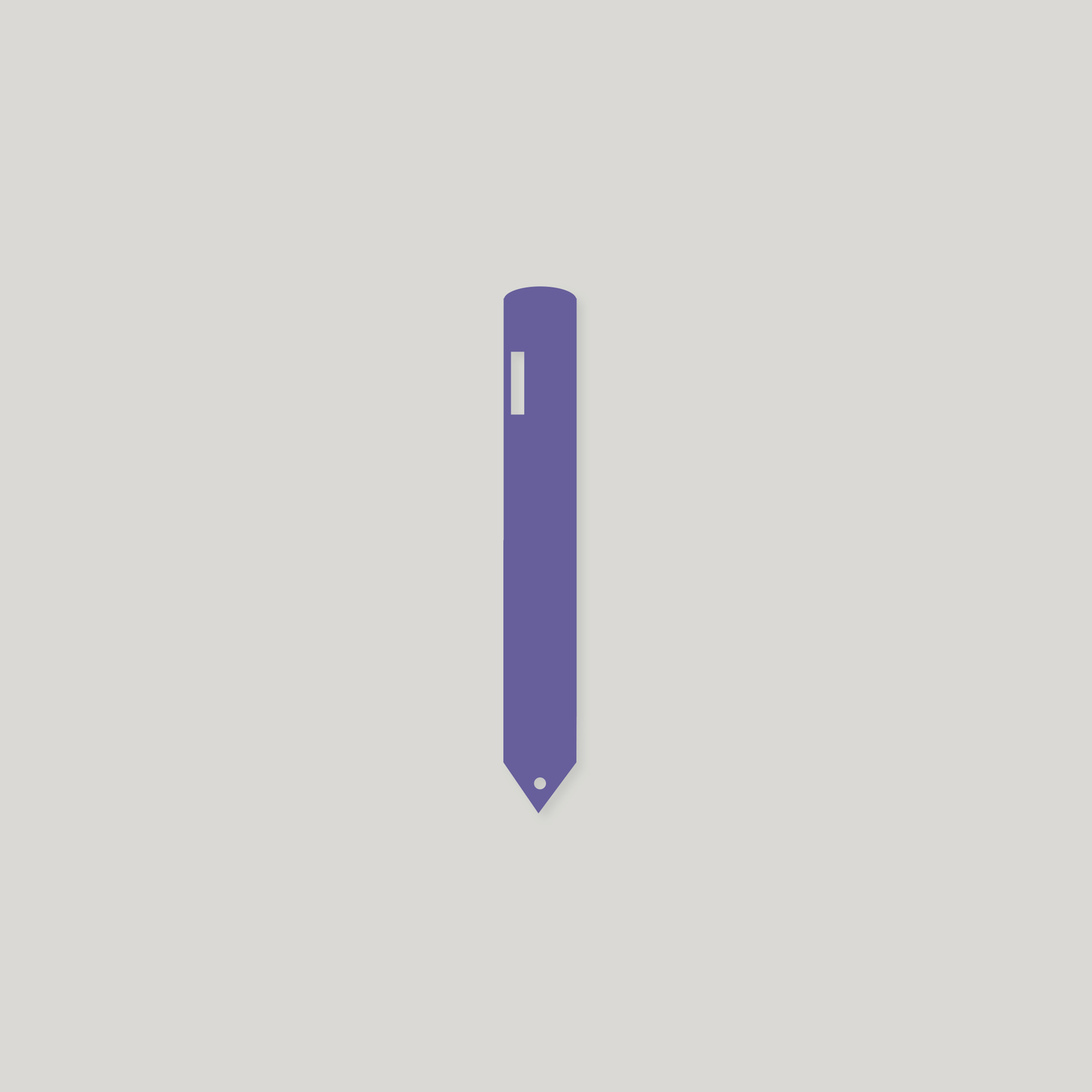 Heavy Duty Pot Labels with Hole 120mm x 14mm PURPLE - Pack of 100