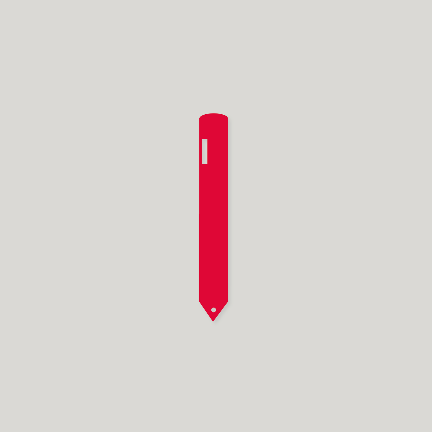 Heavy Duty Pot Labels with Hole 120mm x 14mm RED - Pack of 100