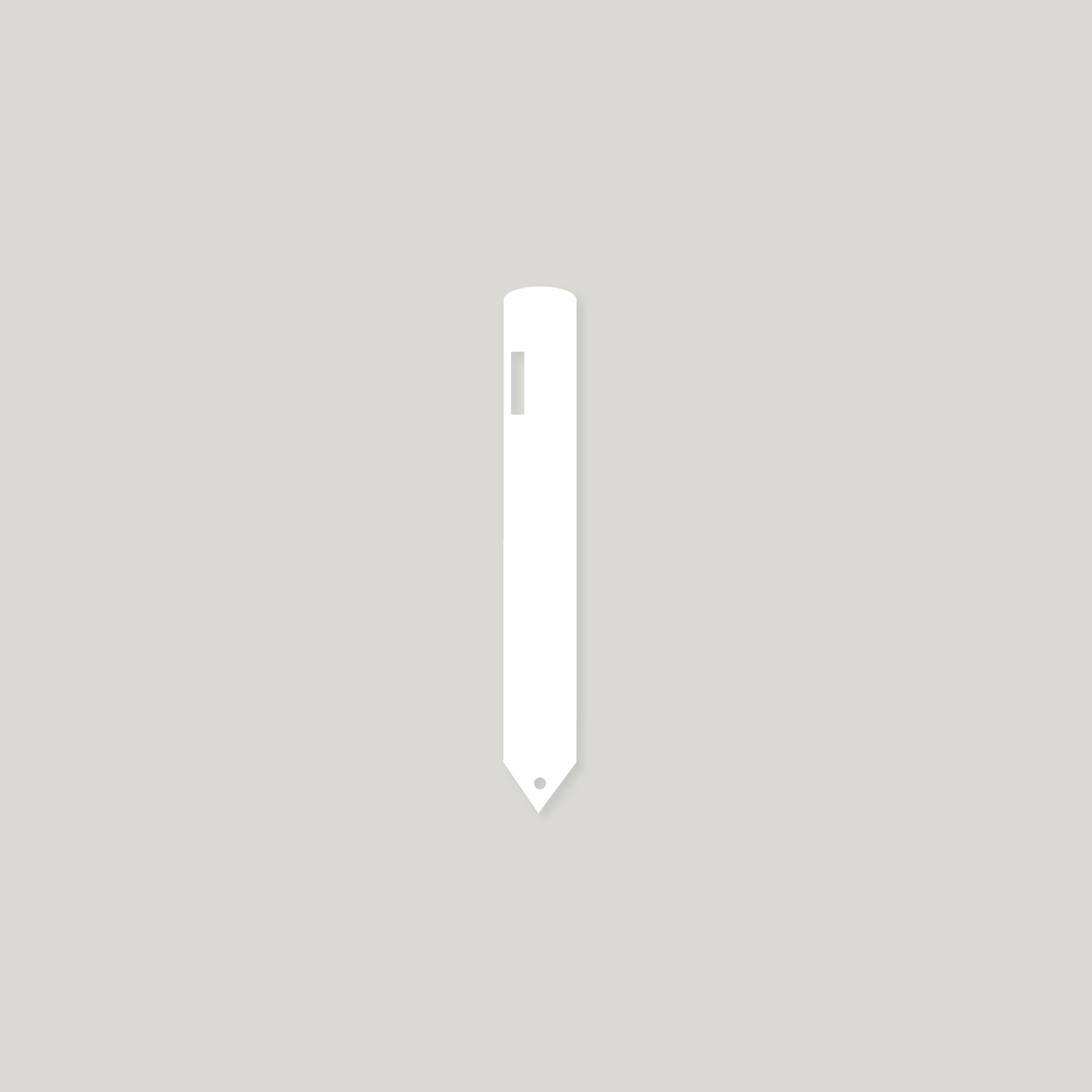 Heavy Duty Pot Labels with Hole 200mm x 19mm WHITE - Pack of 100