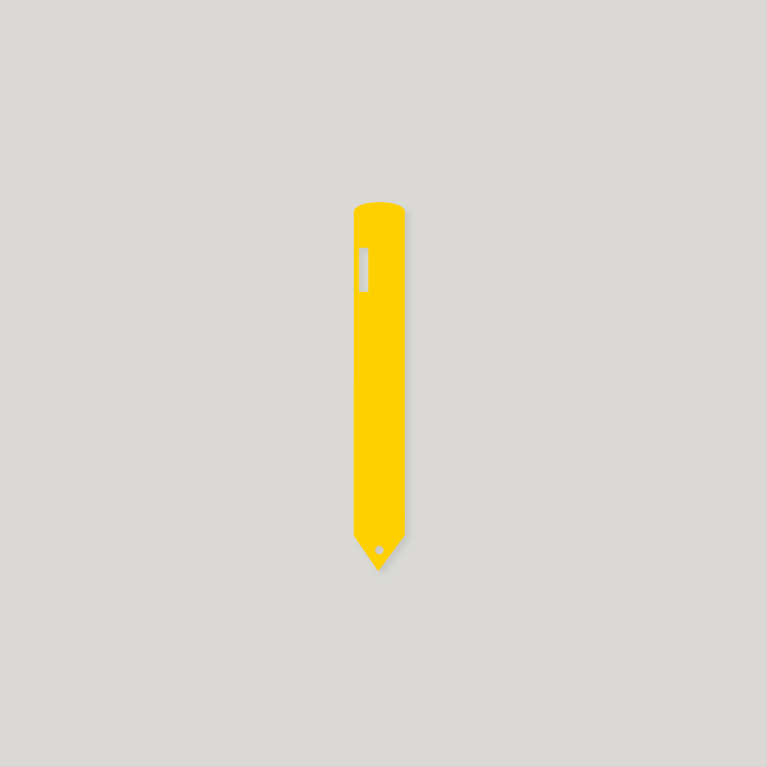 Heavy Duty Pot Labels with Hole 200mm x 19mm YELLOW - Pack of 100