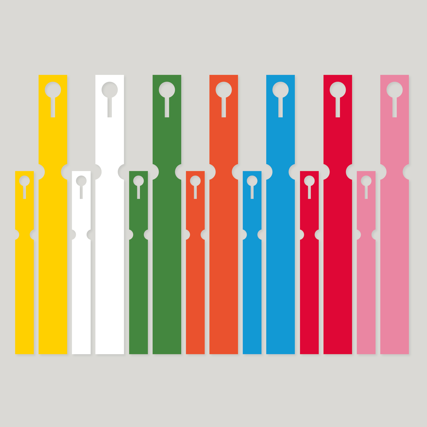 Self-Tie VINYL Labels Loop Lock - 16mm x 160mm YELLOW - Pack of 100