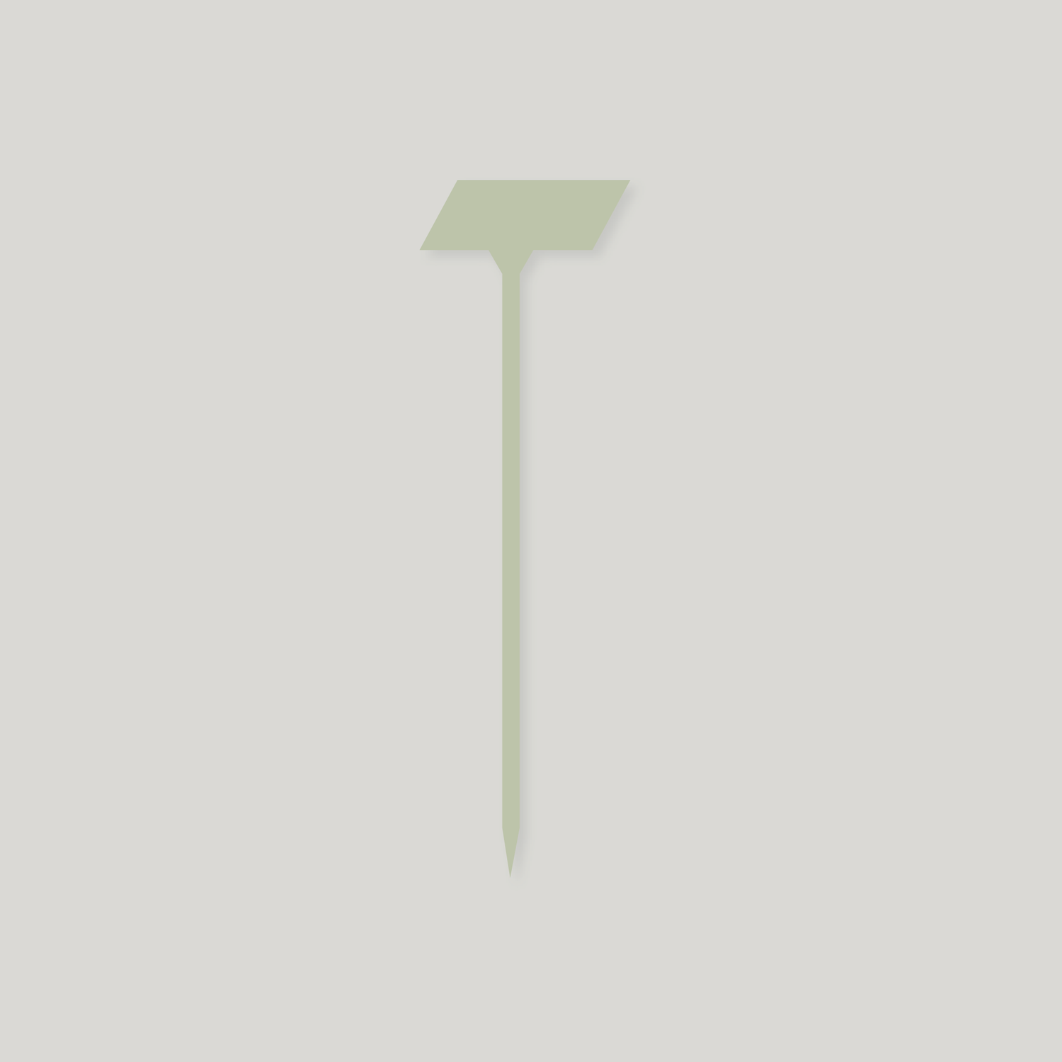 Angled Head Labels 380mm BEIGE - Pack of 50