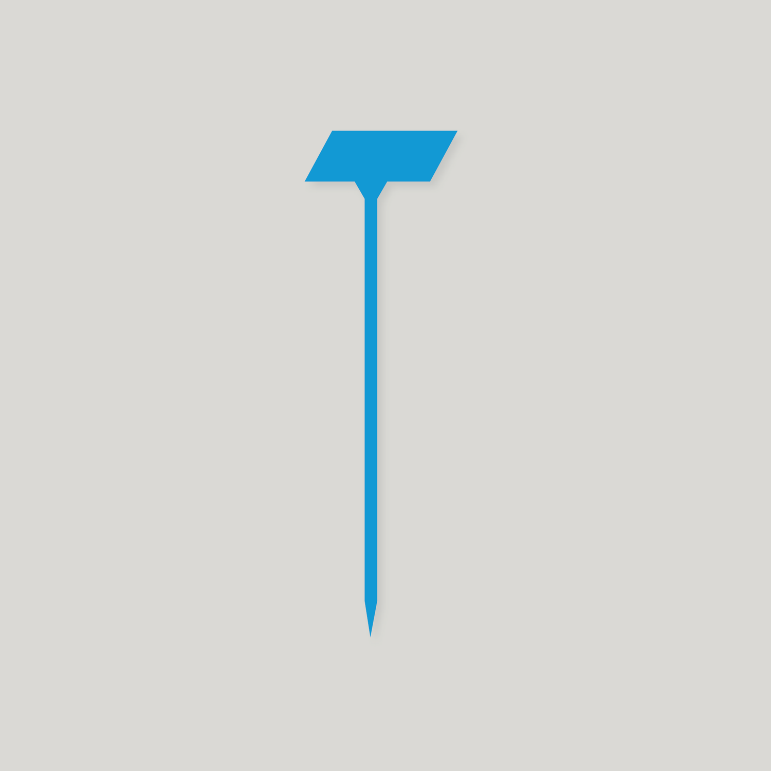 Angled Head Labels 270mm BLUE - Pack of 50