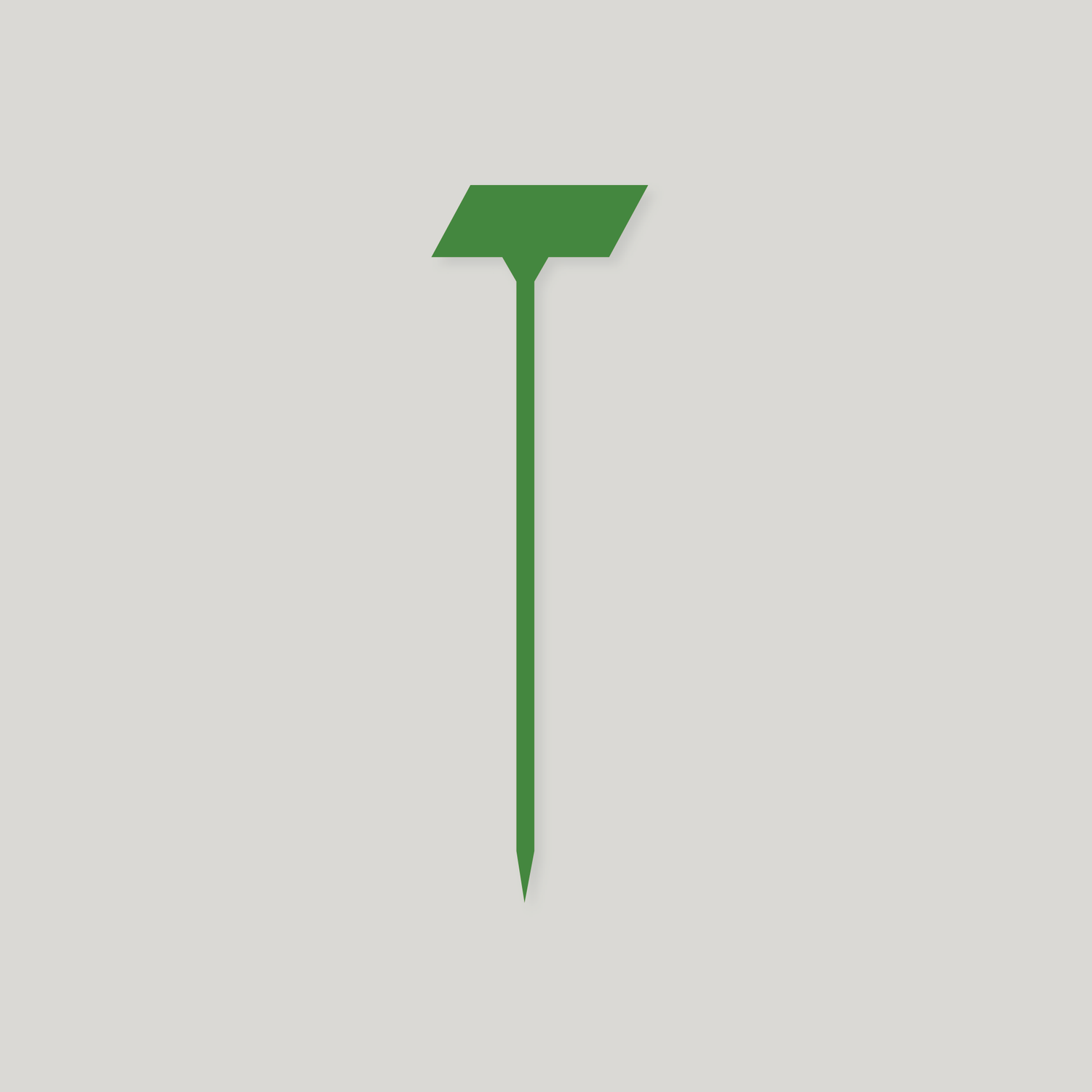 Angled Head Labels 190mm GREEN - Pack of 50