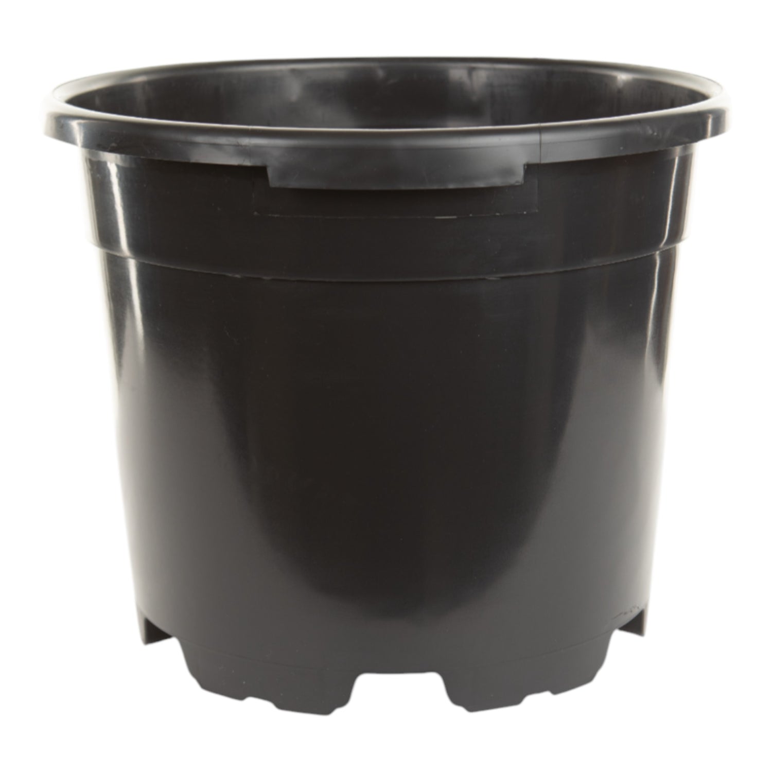 AEROPLAS 20ltr Non-Slotted Round Container Pot BLACK