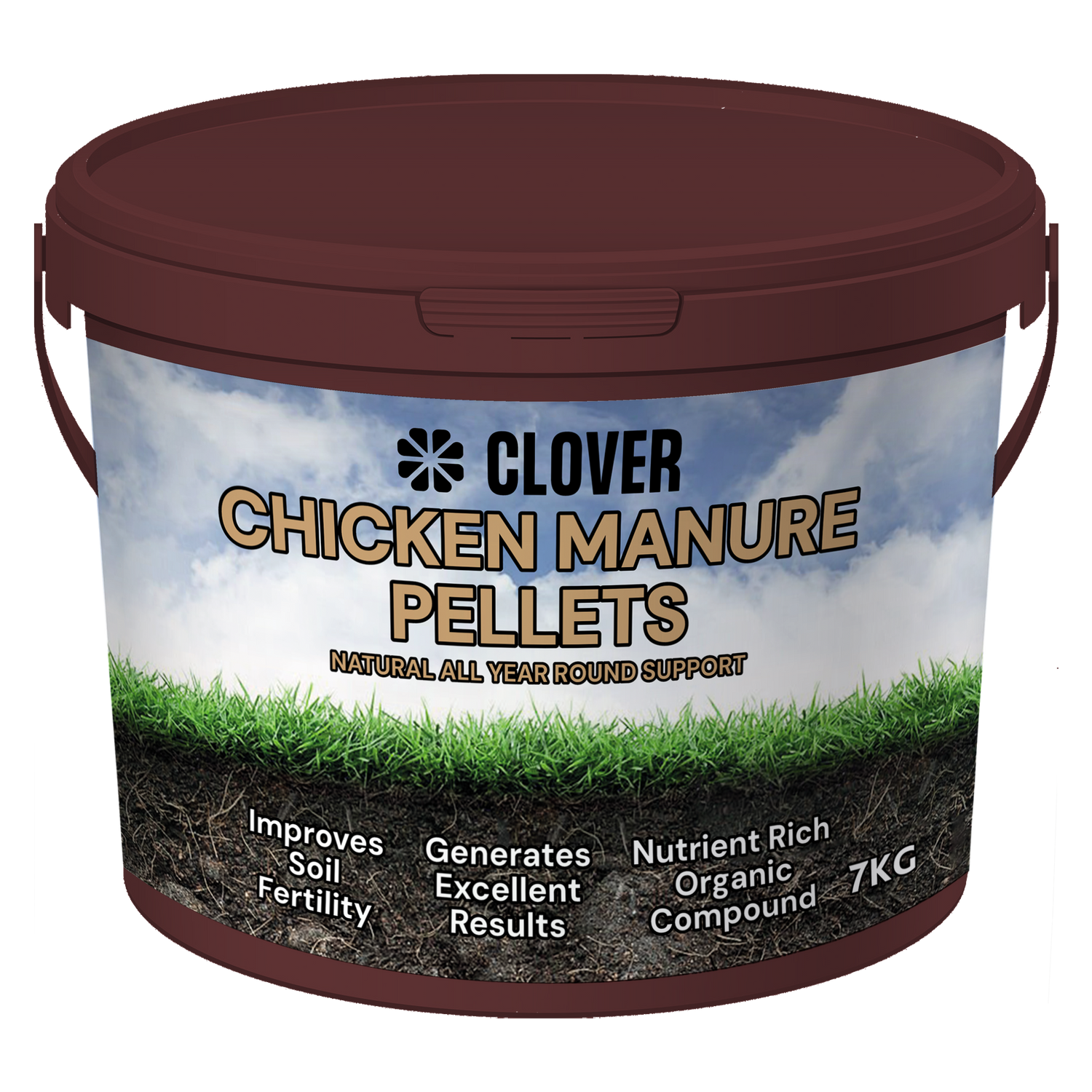 CLOVER Chicken Manure Pellets 7KG Bucket