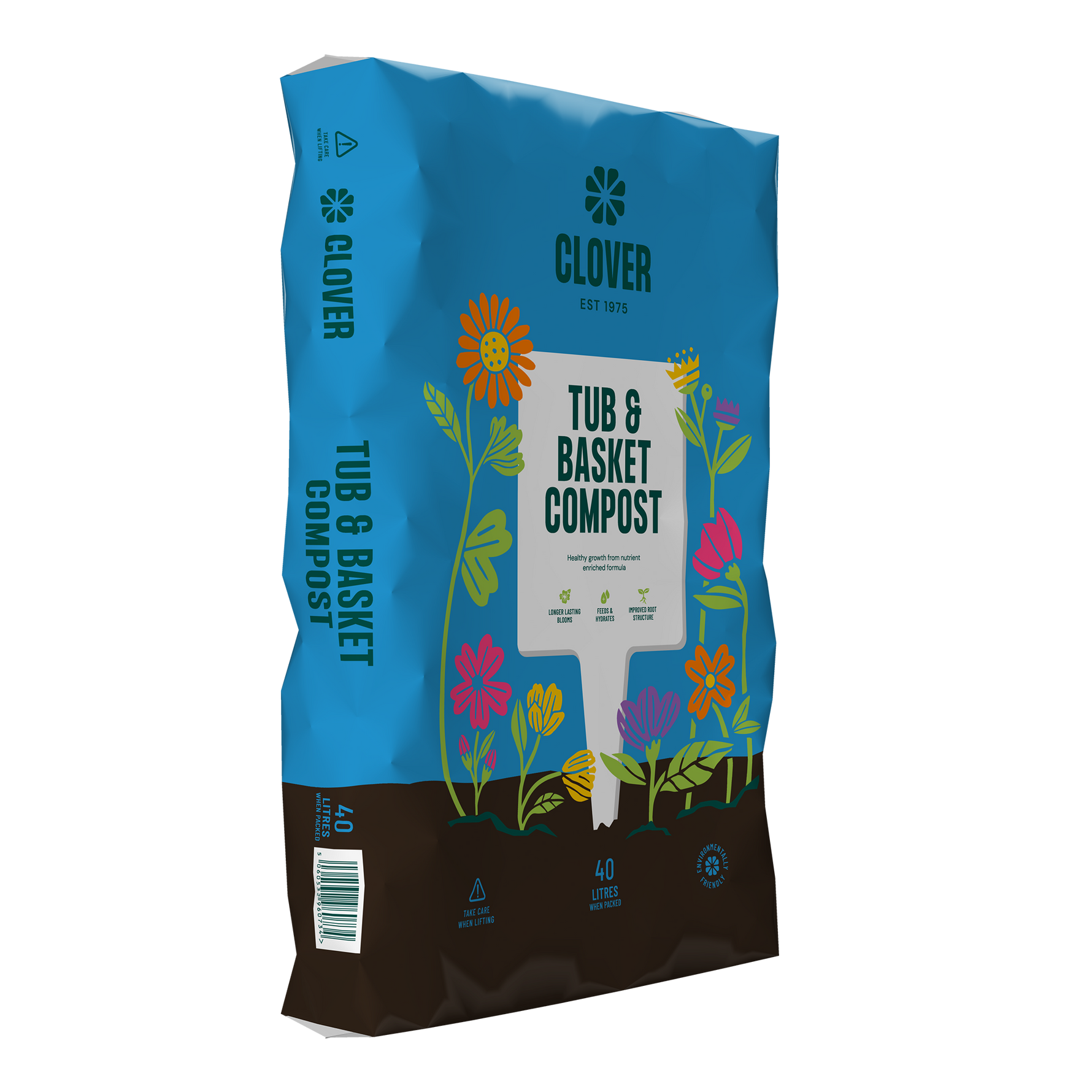 Clover 40L Tub Basket Compost  Garden supplies compost growing media gardening products uk