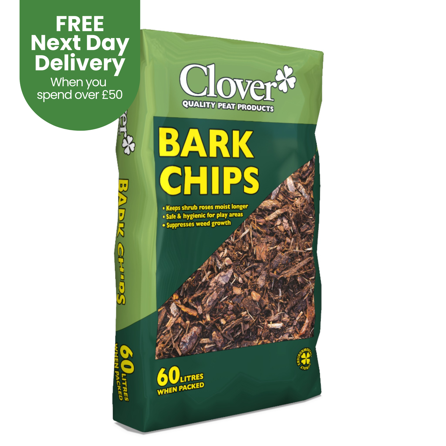 CLOVER 60L BARK CHIPS