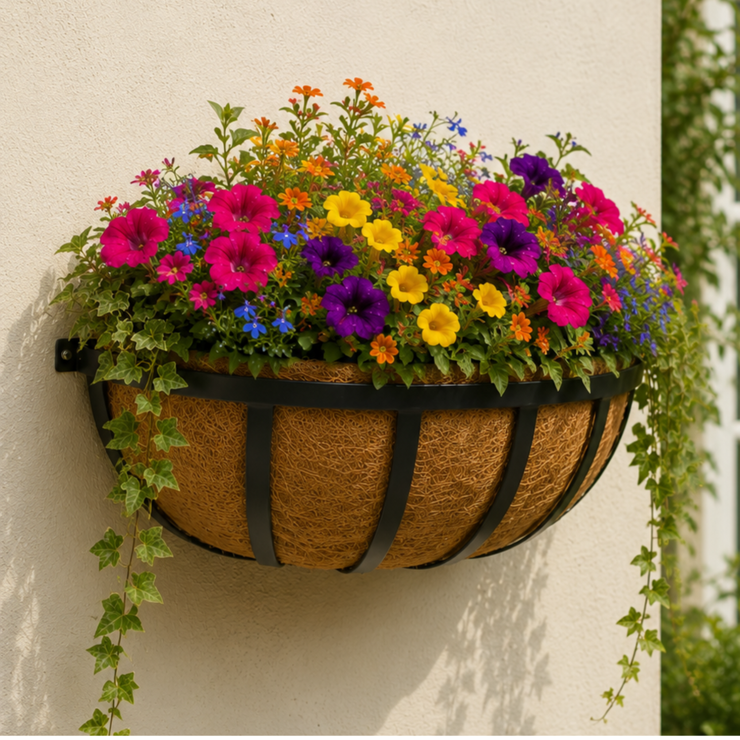 GROWERS OWN Metal Wall Basket w/ Coco Liner 35cm