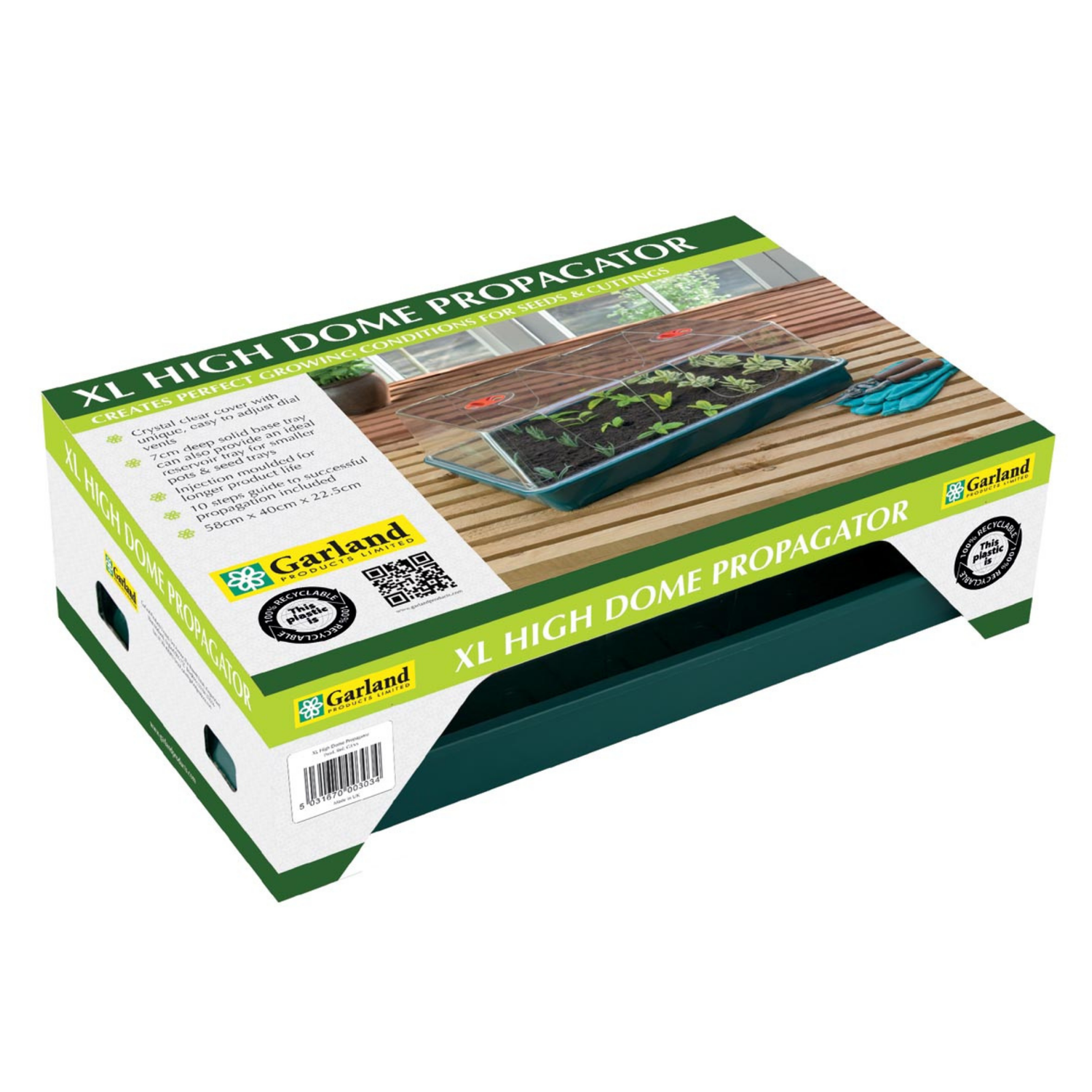 GARLAND XL High Dome Propagator Green Without Holes