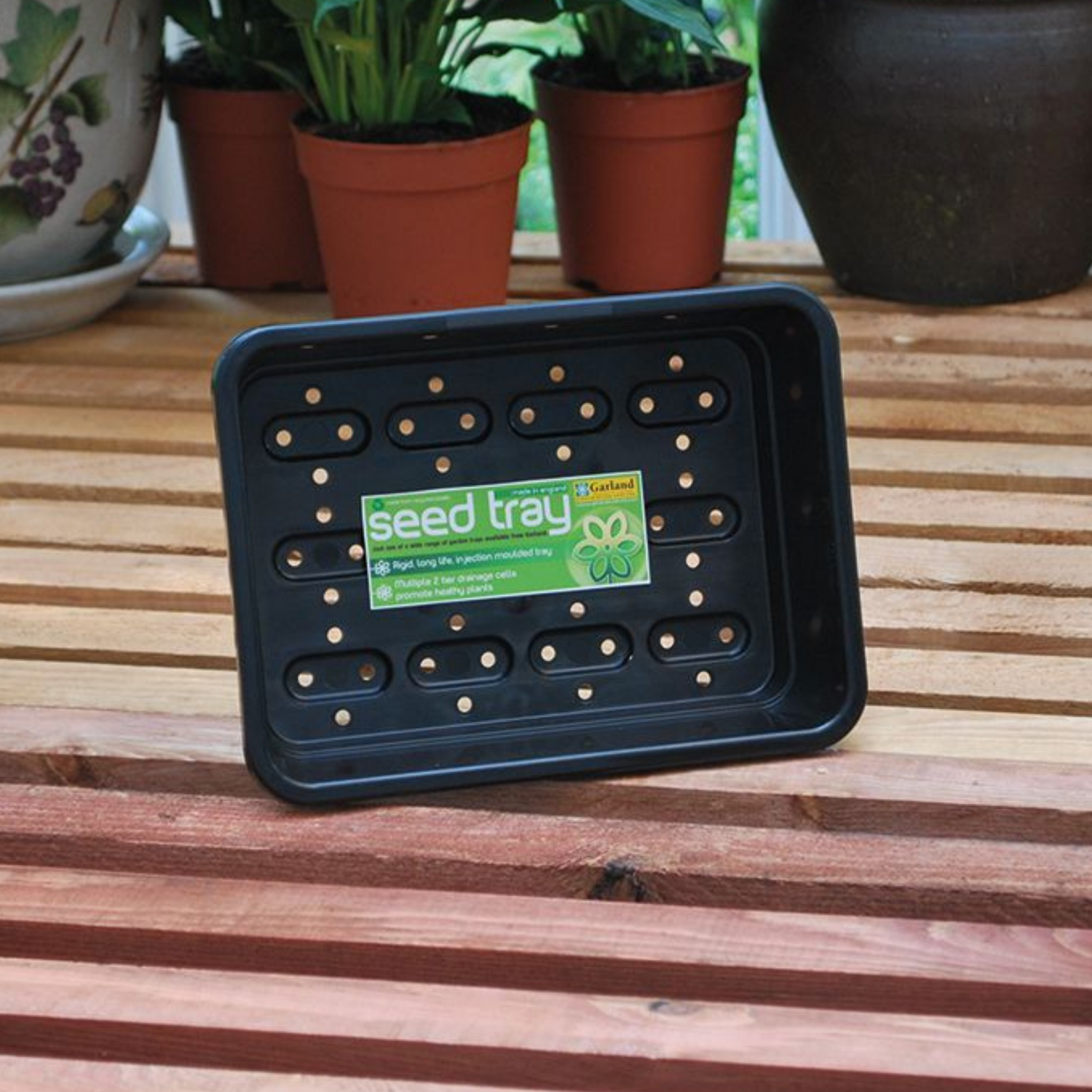 GARLAND Small Seed Tray Black With Holes