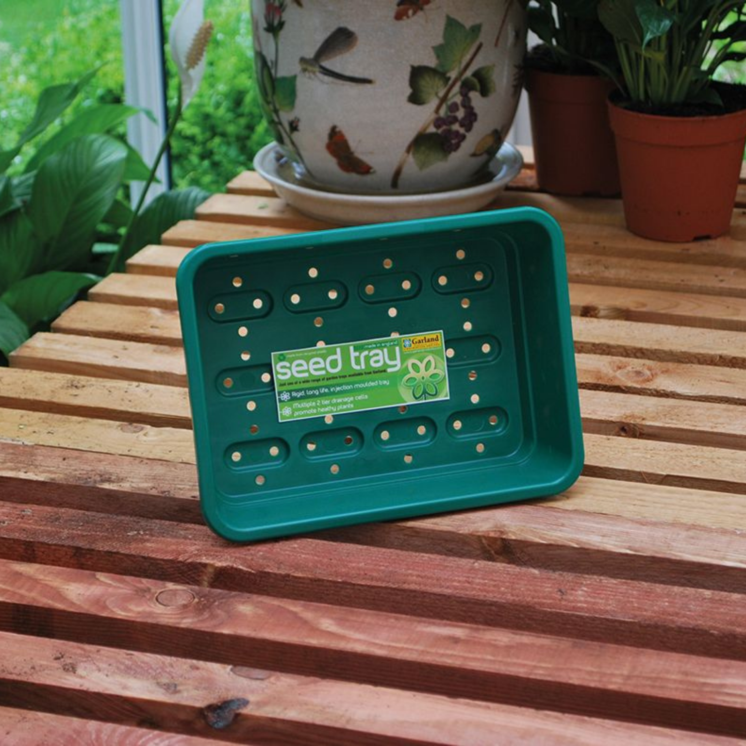 GARLAND Small Seed Tray Green With Holes