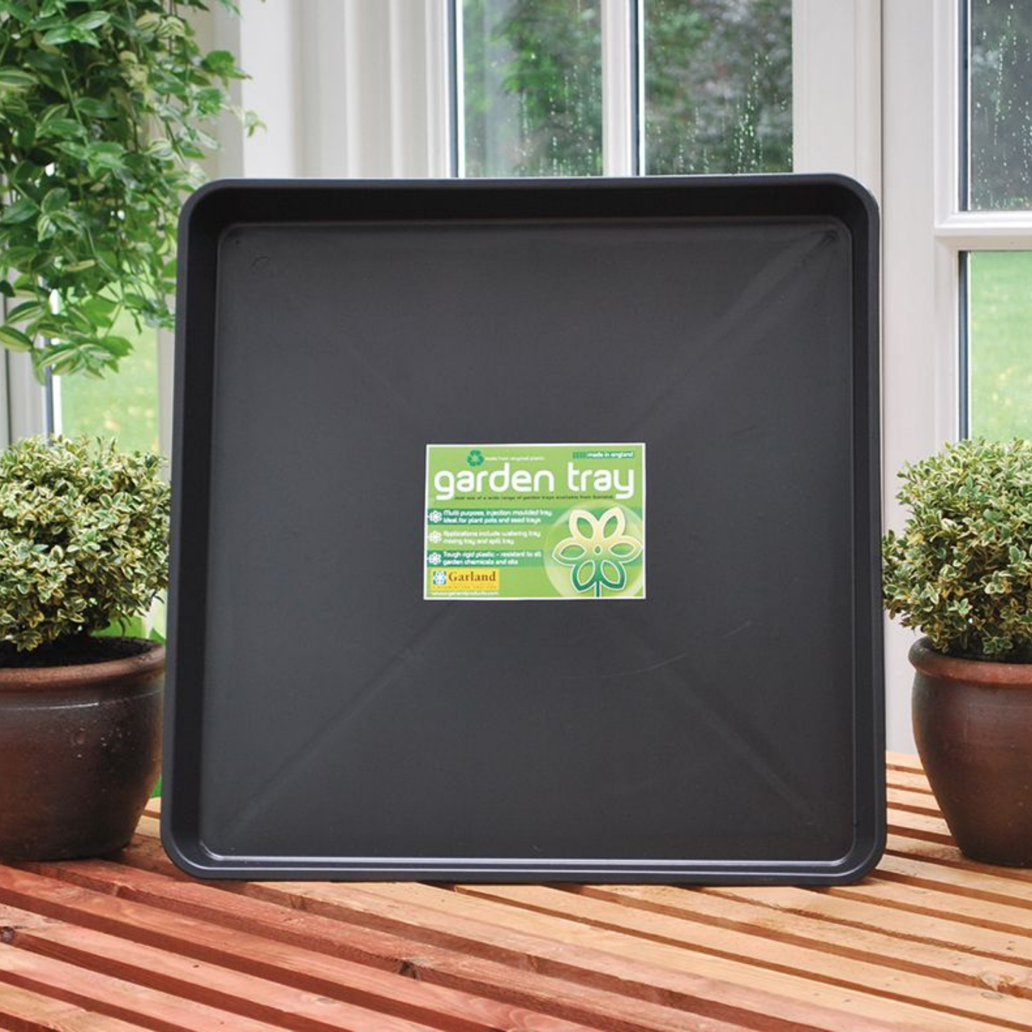 GARLAND Value Square Garden Tray Black - 59cm x 59cm x 7cm