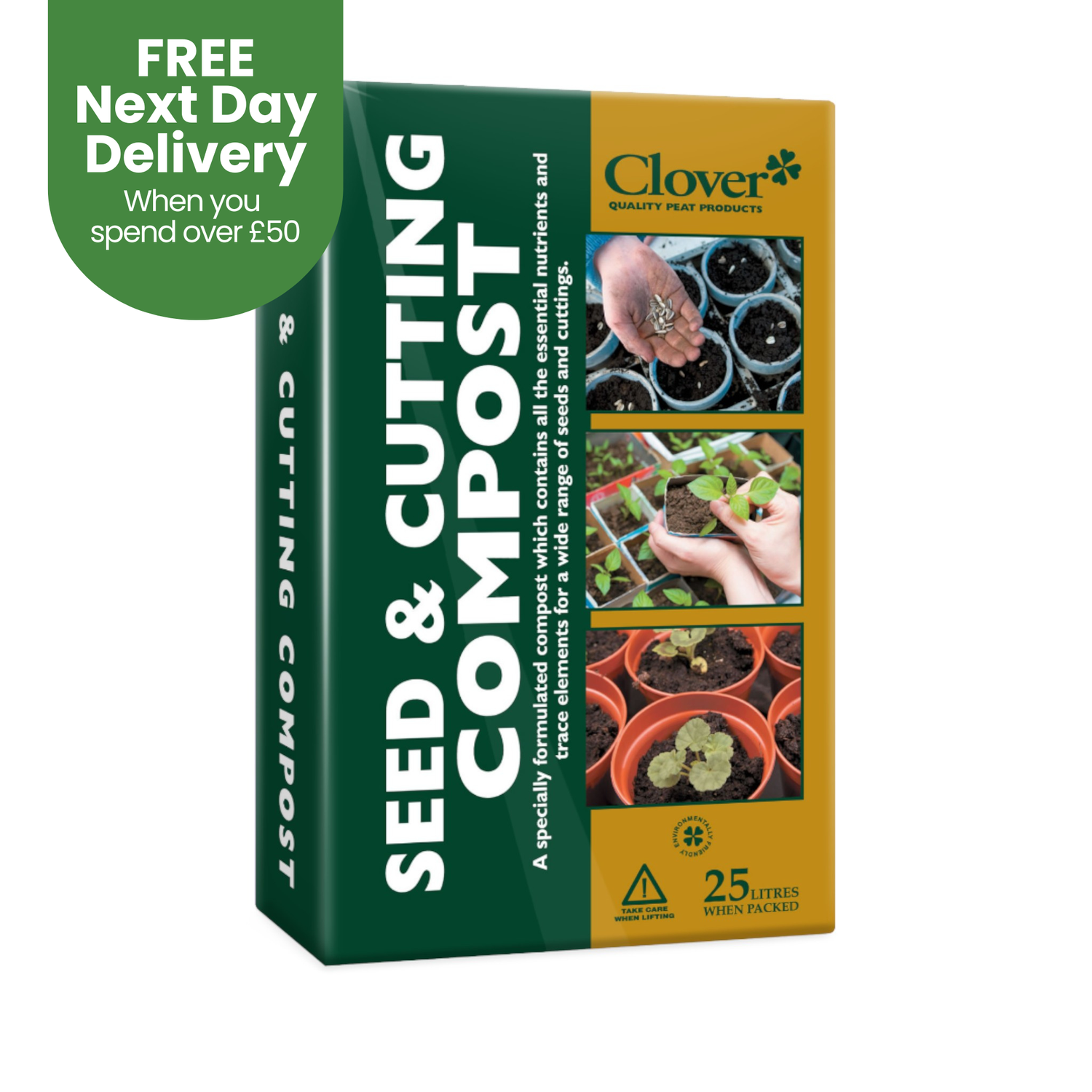 Creation Garden Supplies CLOVER 25l seed and cutting compostGarden supplies compost growing media gardening products uk peat