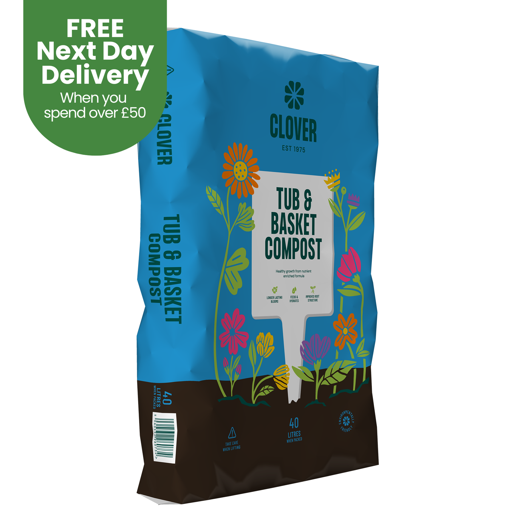 Creation Garden Supplies CLOVER 40L TUB AND BASKET compost Garden supplies compost growing media gardening products uk