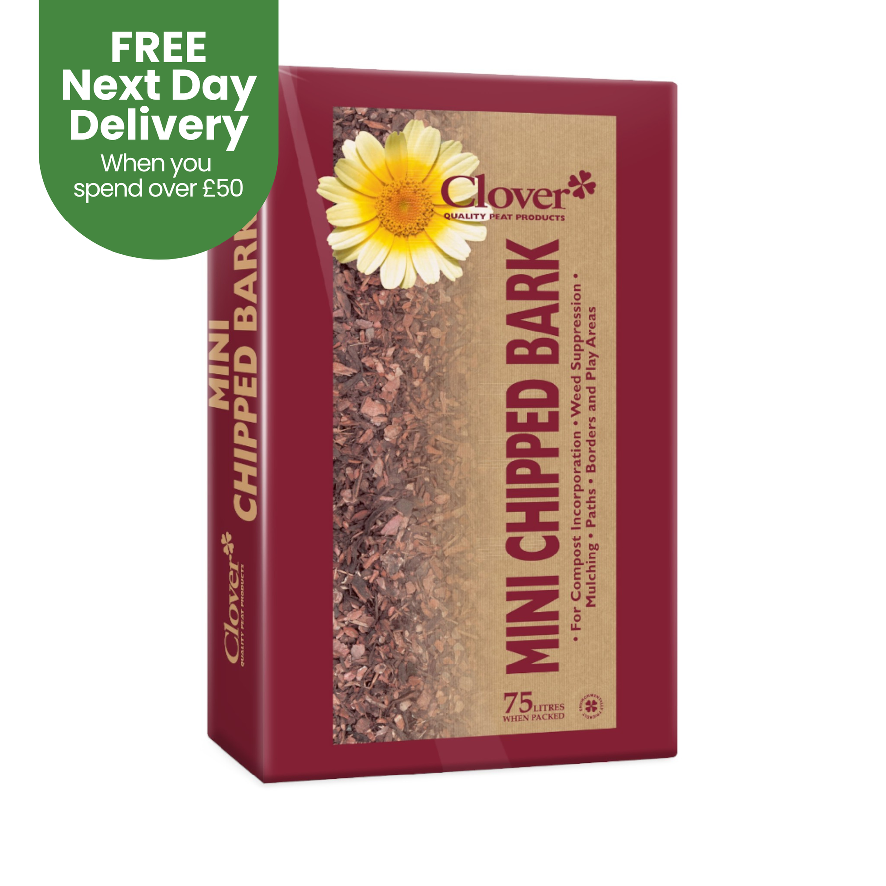 Creation Garden Supplies CLOVER 75l mini chipped bark Garden supplies compost growing media gardening products uk peat