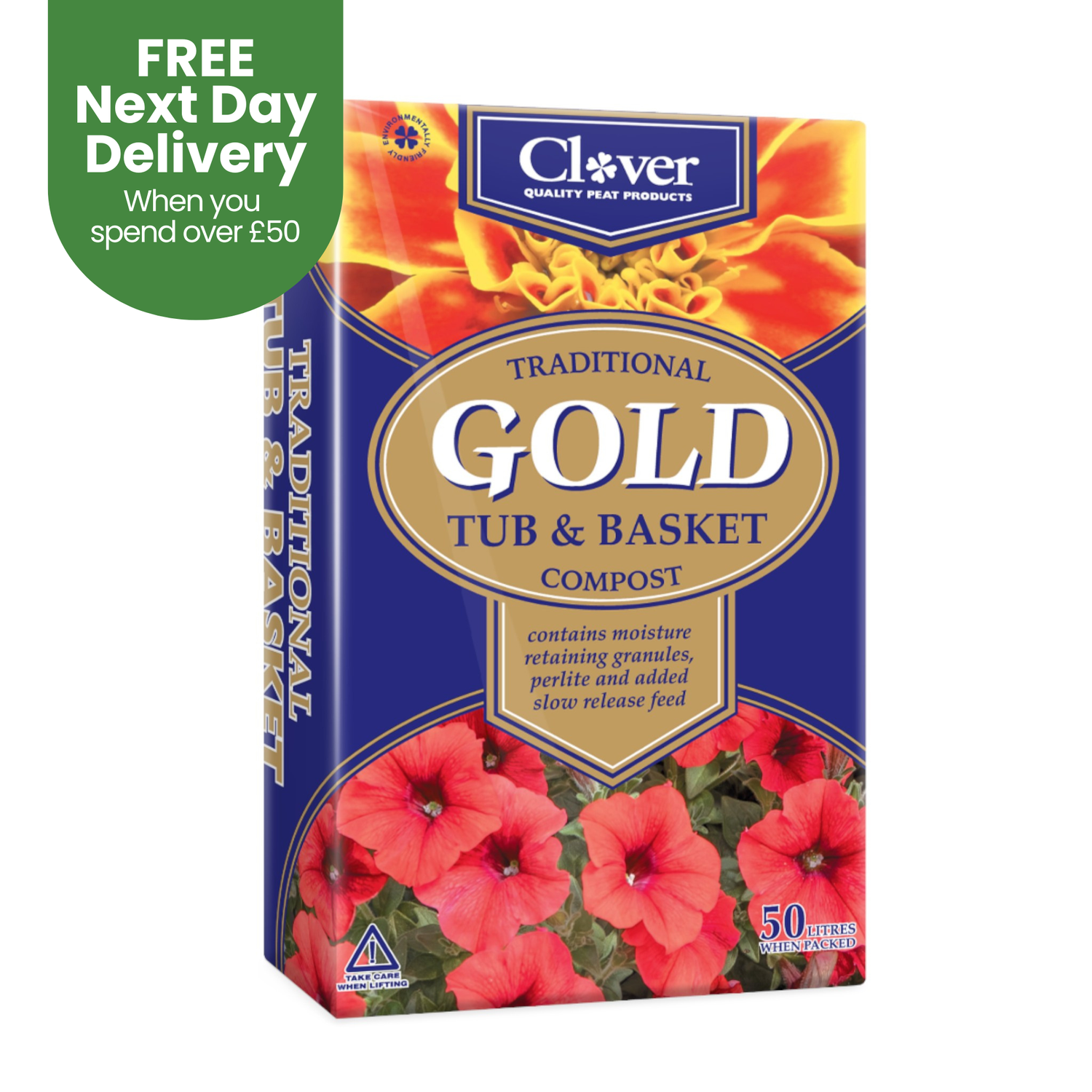 Creation Garden Supplies CLOVER traditional gold tub basket compost Garden supplies compost growing media gardening products uk peat