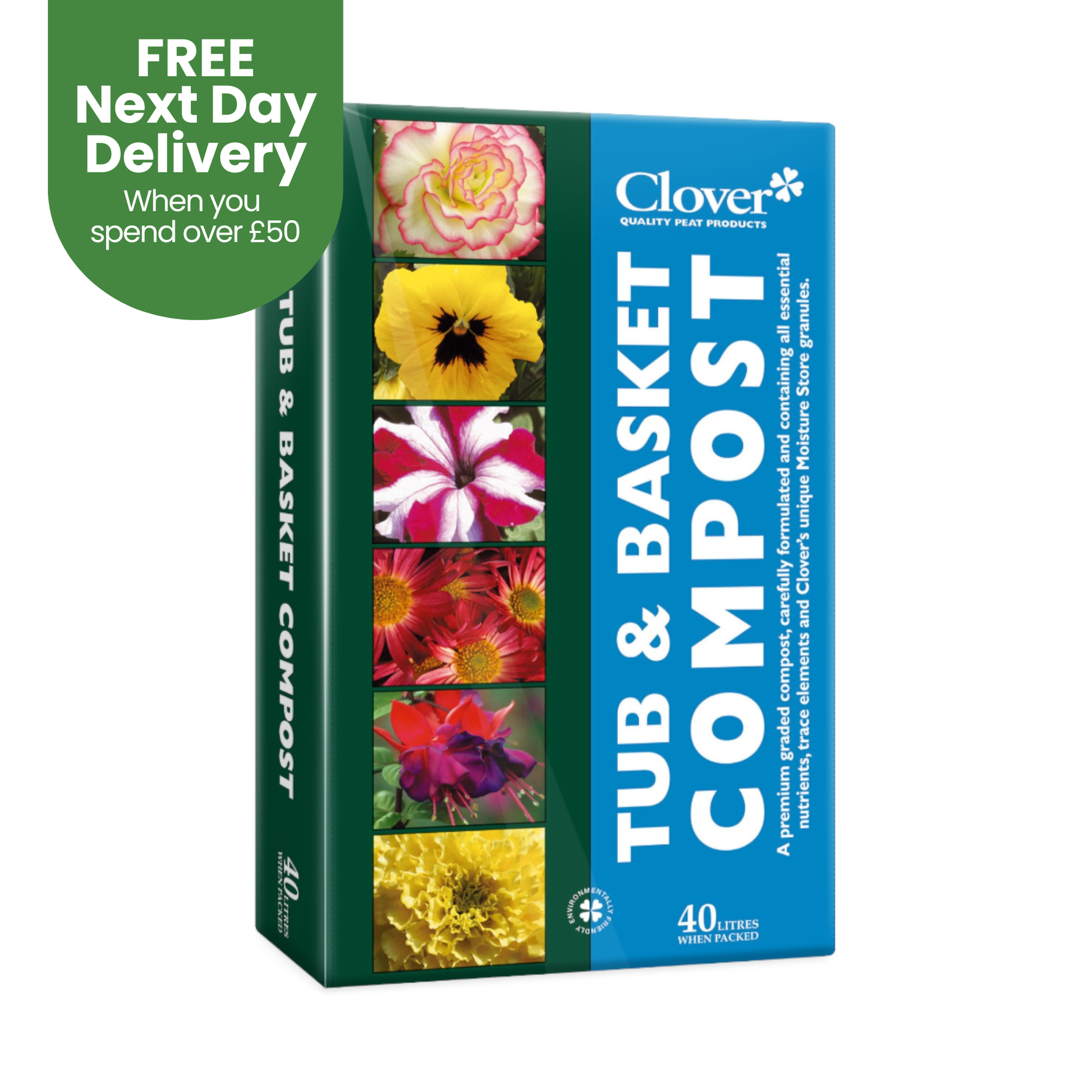 Creation Garden Supplies CLOVER tub and basket compost 40l Garden supplies compost growing media gardening products uk peat
