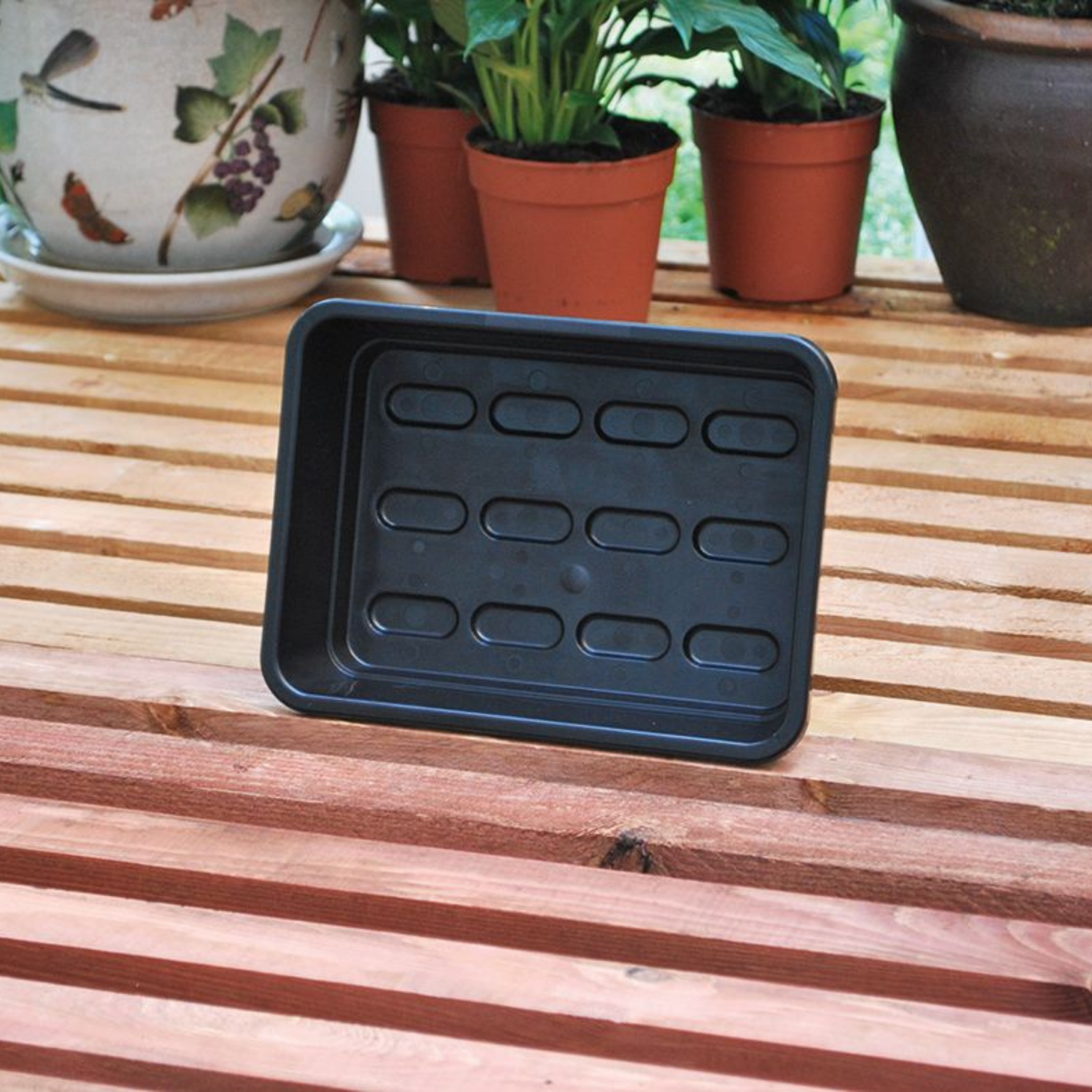 Creation Garden Supplies G130B Mini Garden Tray Black 2 Garden supplies plant supplies garden trays garland plant trays gardening products uk 