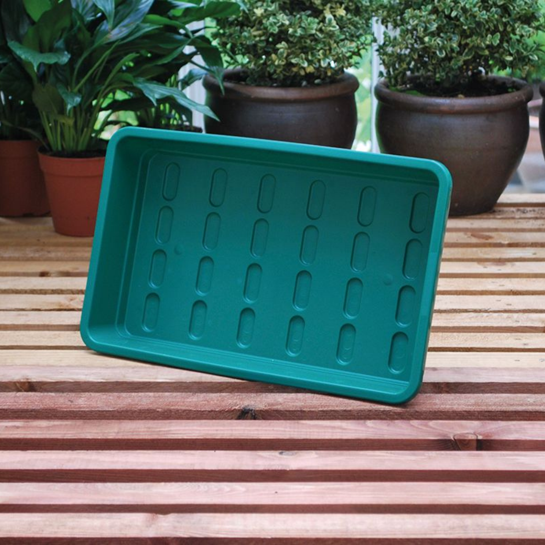 Creation Garden Supplies G132G Midi Garden Tray Green 2 Garden supplies plant supplies garden trays garland plant trays gardening products uk 