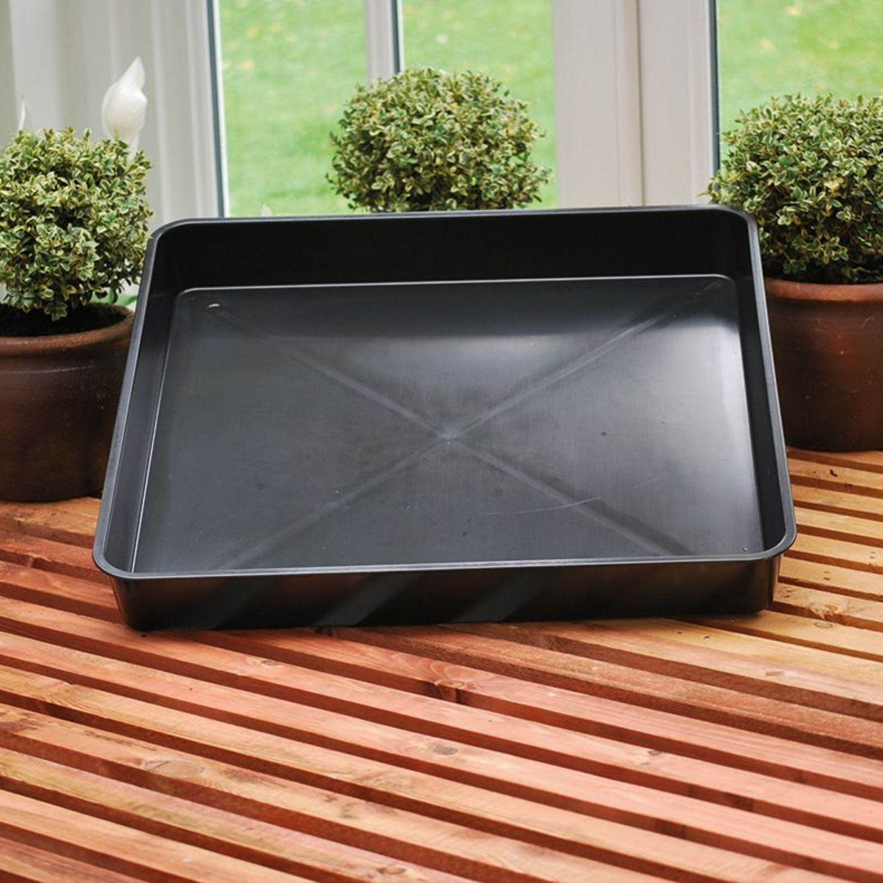 Creation Garden Supplies G45B Value Square Garden Tray Black3 Garden supplies plant supplies garden trays plant trays garland gardening products uk 