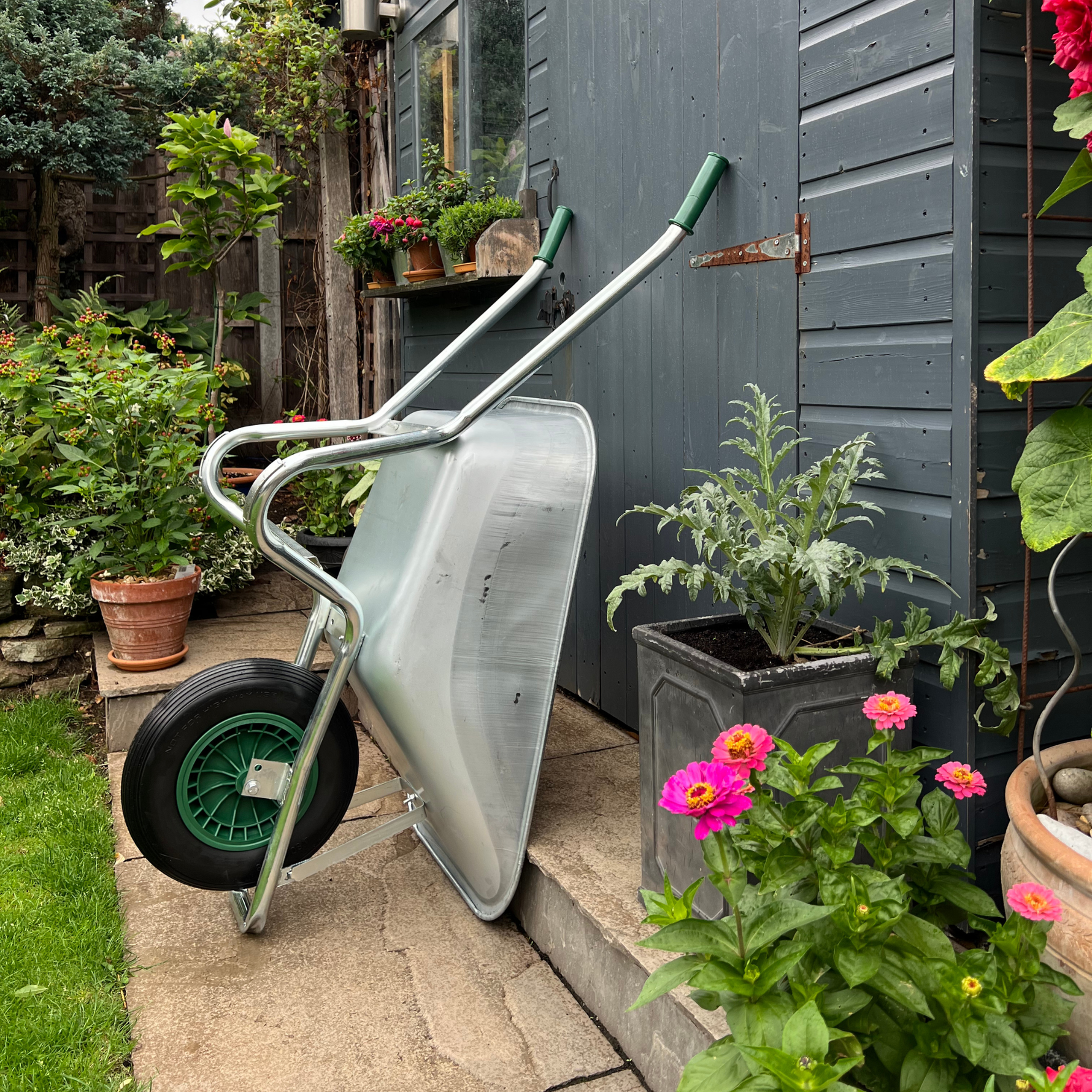 Creation Garden Supplies GROWERS OWN STAINLESS STEEL WHEEL BARROW wheelbarrow metal garden tools