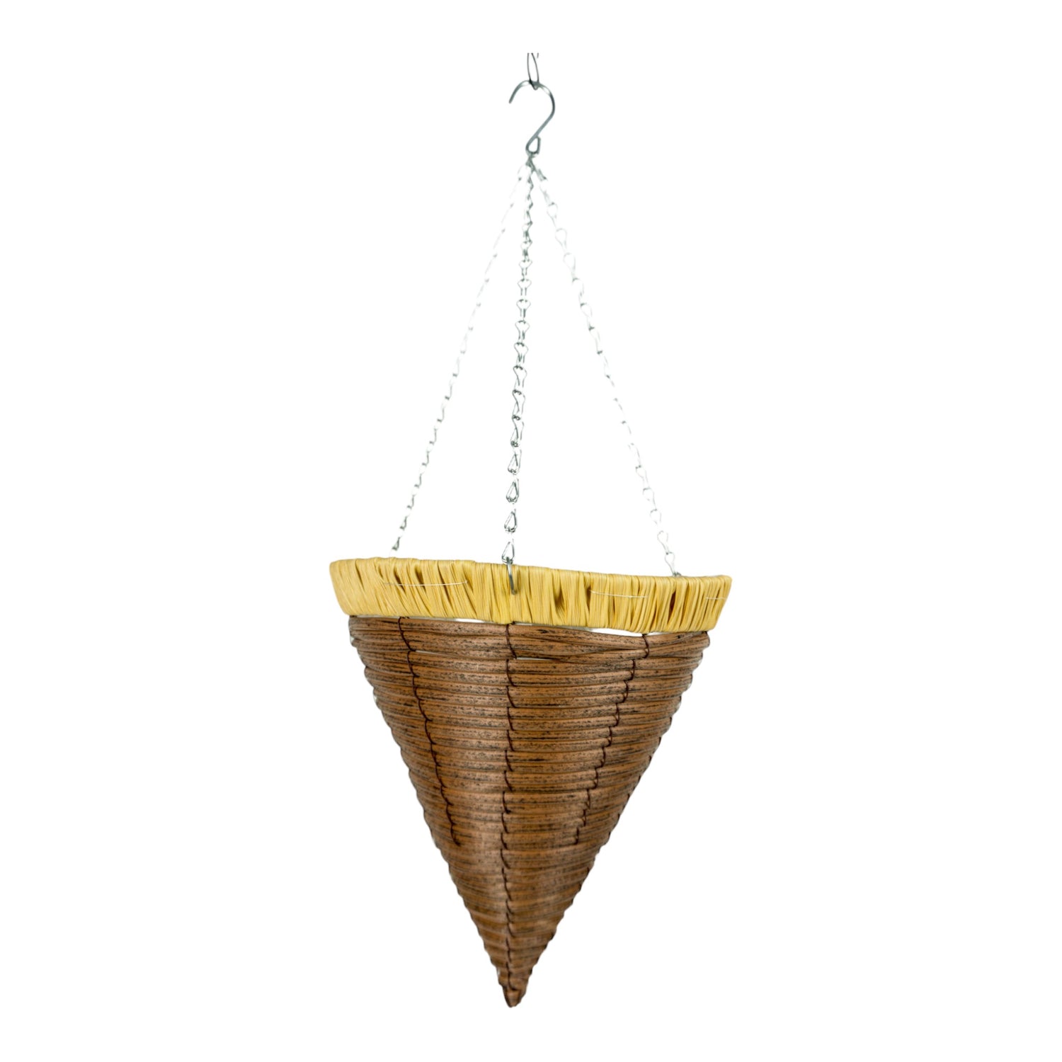 GROWERS OWN Hatfield 14" Cone Plastic Rattan Hanging Basket