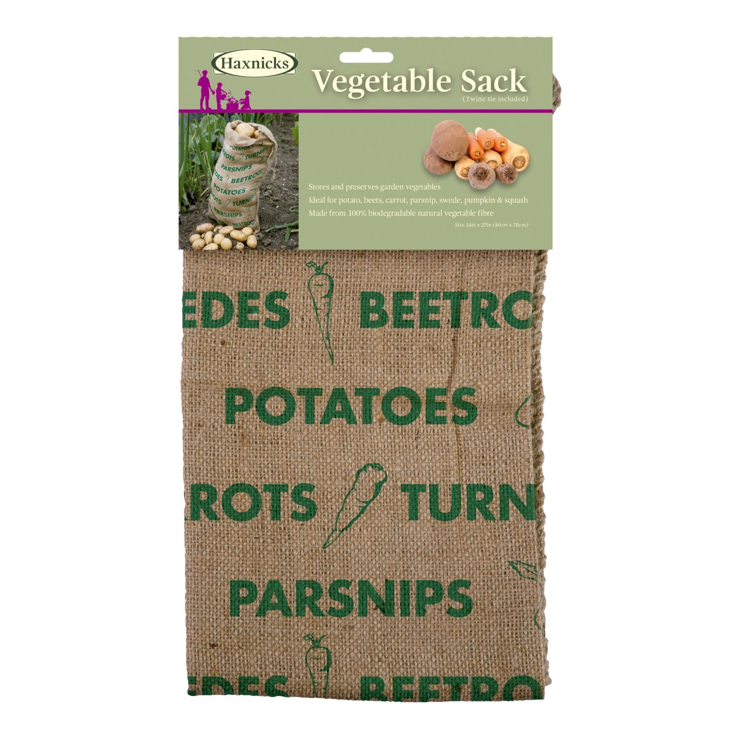 Jute Vegetable Sack Garden supplies gardening tools uk gardening products
