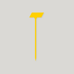 Tyne Moulds Machinery Angled Head Labels YELLOW Creation Garden supplies plant labels gardening products uk stick in plant labels t labels