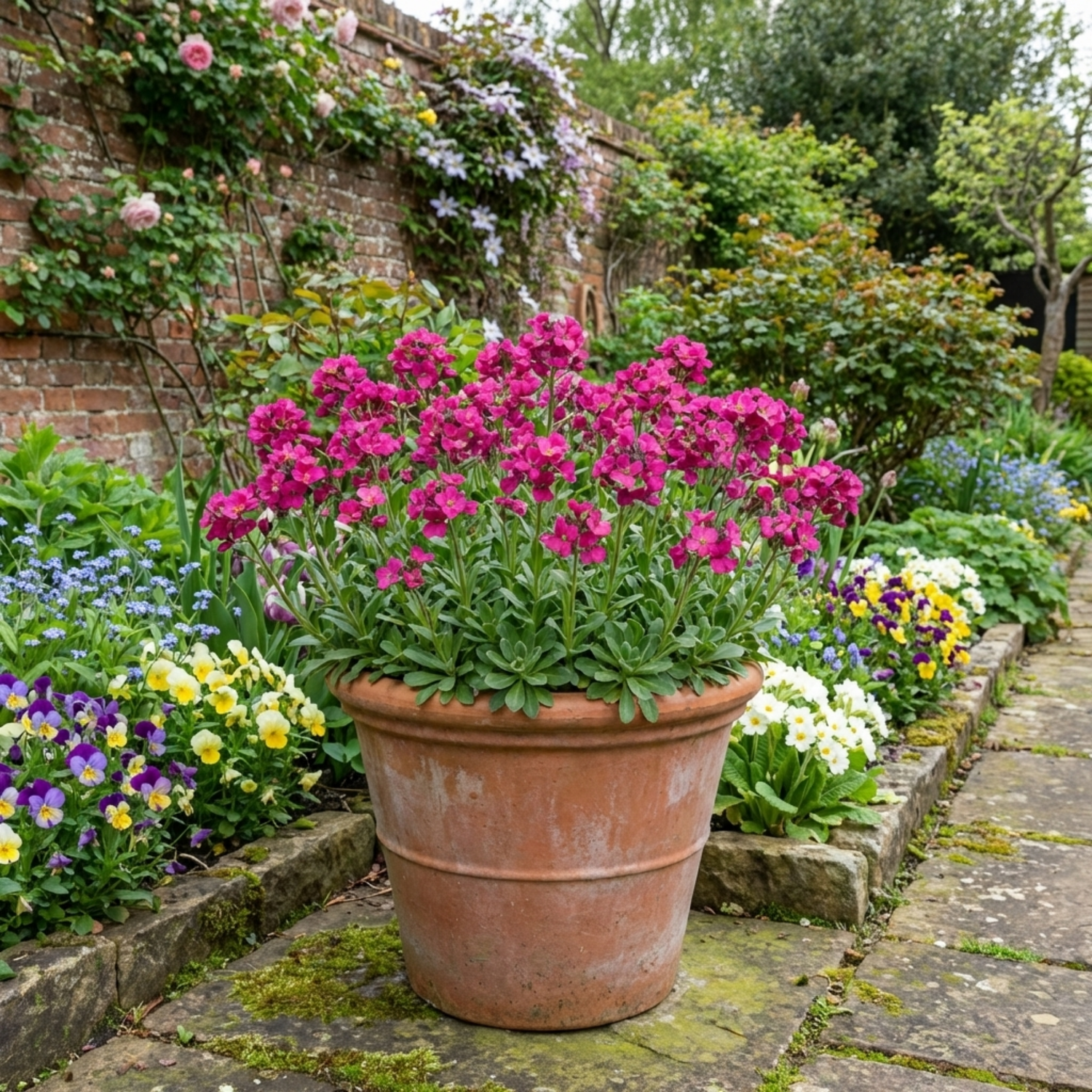 Set of 3 or 6 Large Plants - Arabis Aubris Deep Rose, Ready to Plant in Your Garden, 1L