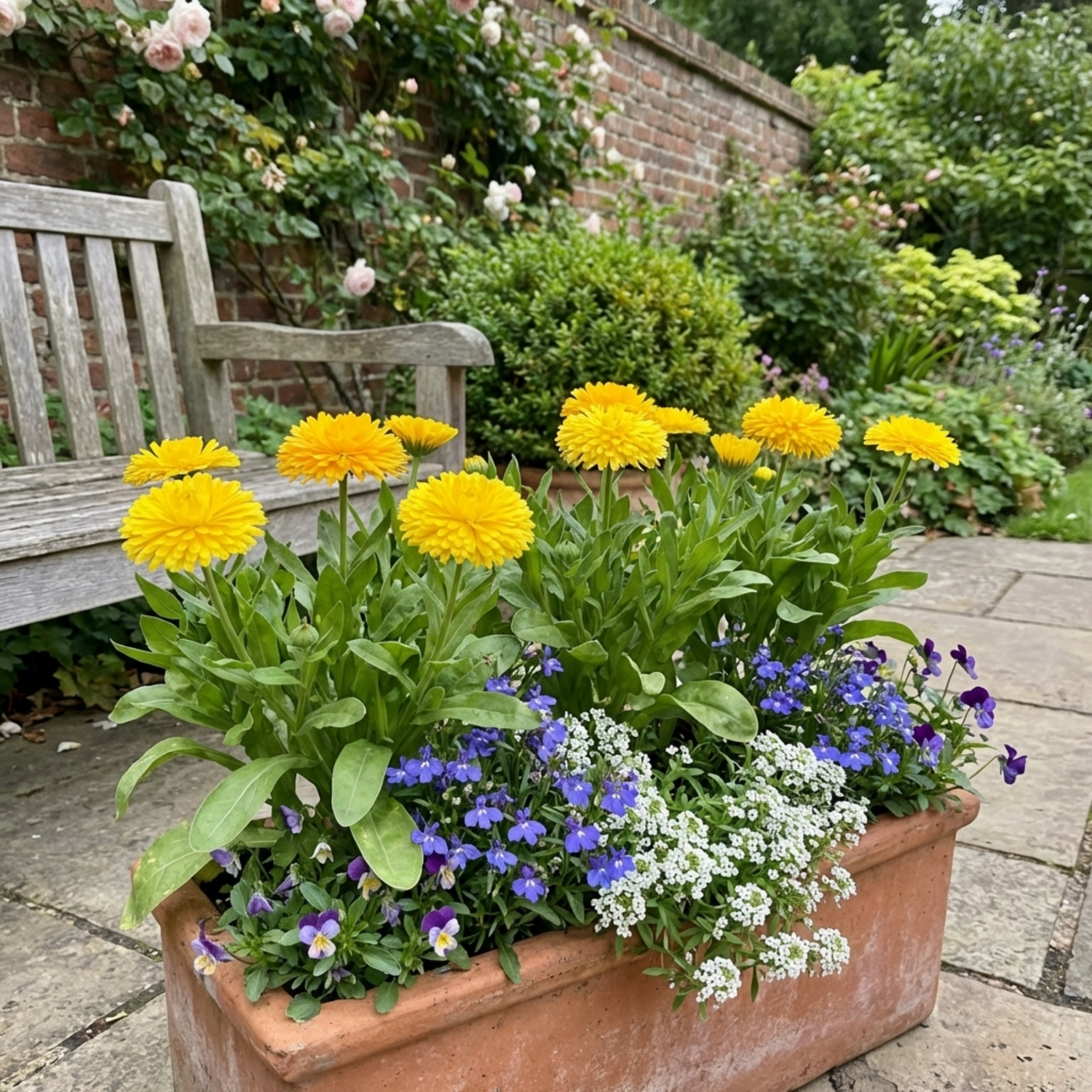 Set of 3 or 6 Garden Ready Plants – Calendula ‘Fiesta Yellow’, Ready to Plant
