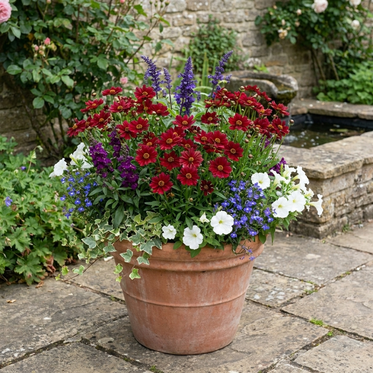 Set of 3 or 6 Coreopsis Uptick Red Hardy Perennial Plants, Bee Friendly Summer Flowering Tickseed, 1 Litre Root Ball