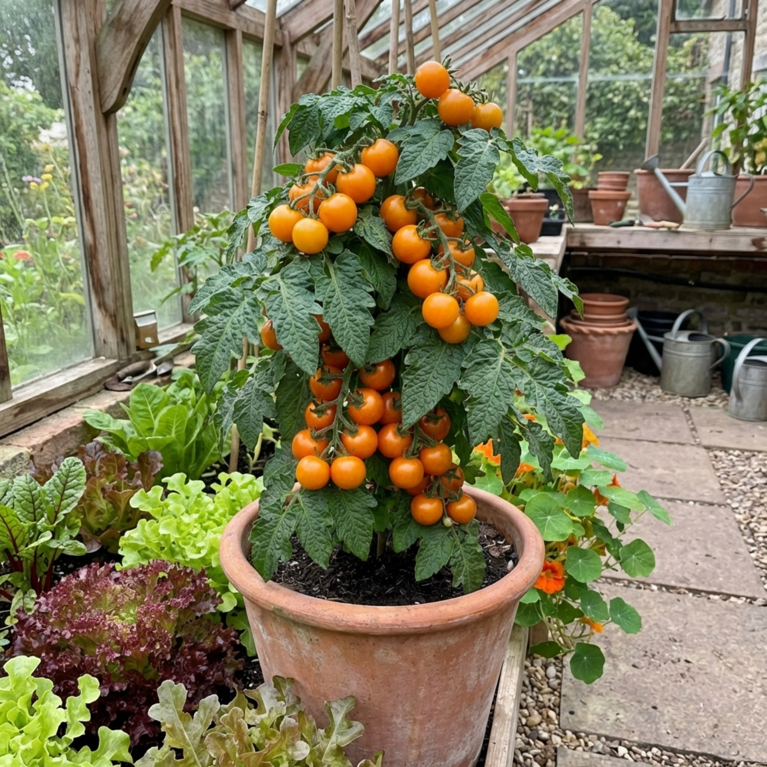 Set of 3 or 6 Premium Grafted Stargold Cherry Tomato Plants, Sweet Golden Fruit, Outdoor Garden Ready, 1L Root Ball