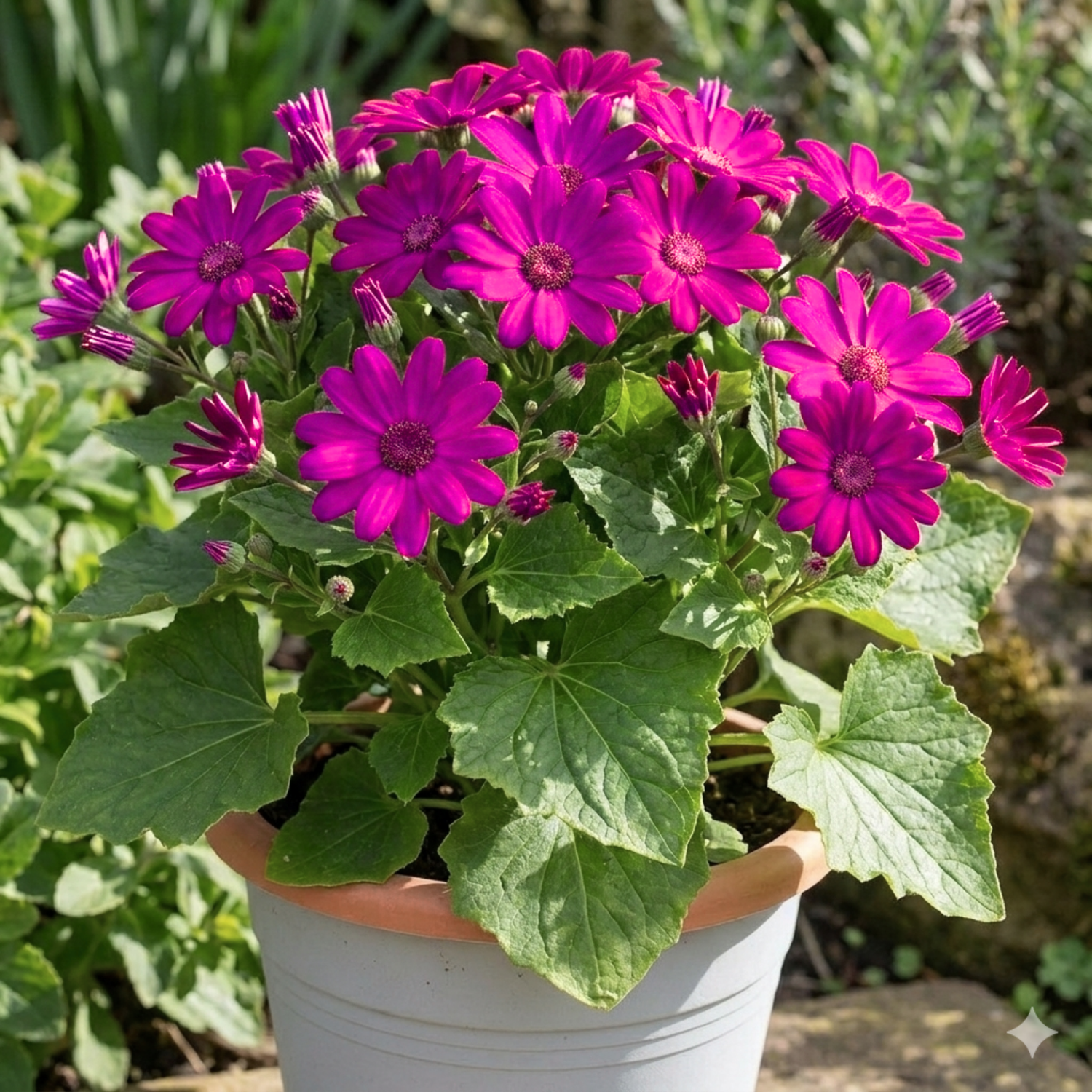 1 Large Senetti Plant - Pericallis Pop Epic Cerise, Bright Summer Flowering, 6.5 Litre Root-Ball