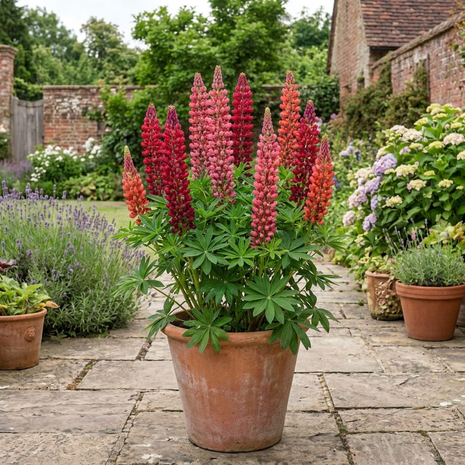 1 Lupin Legendary Red Shades Plant, Hardy Perennial, Garden Ready, 3 Litre Root-Ball