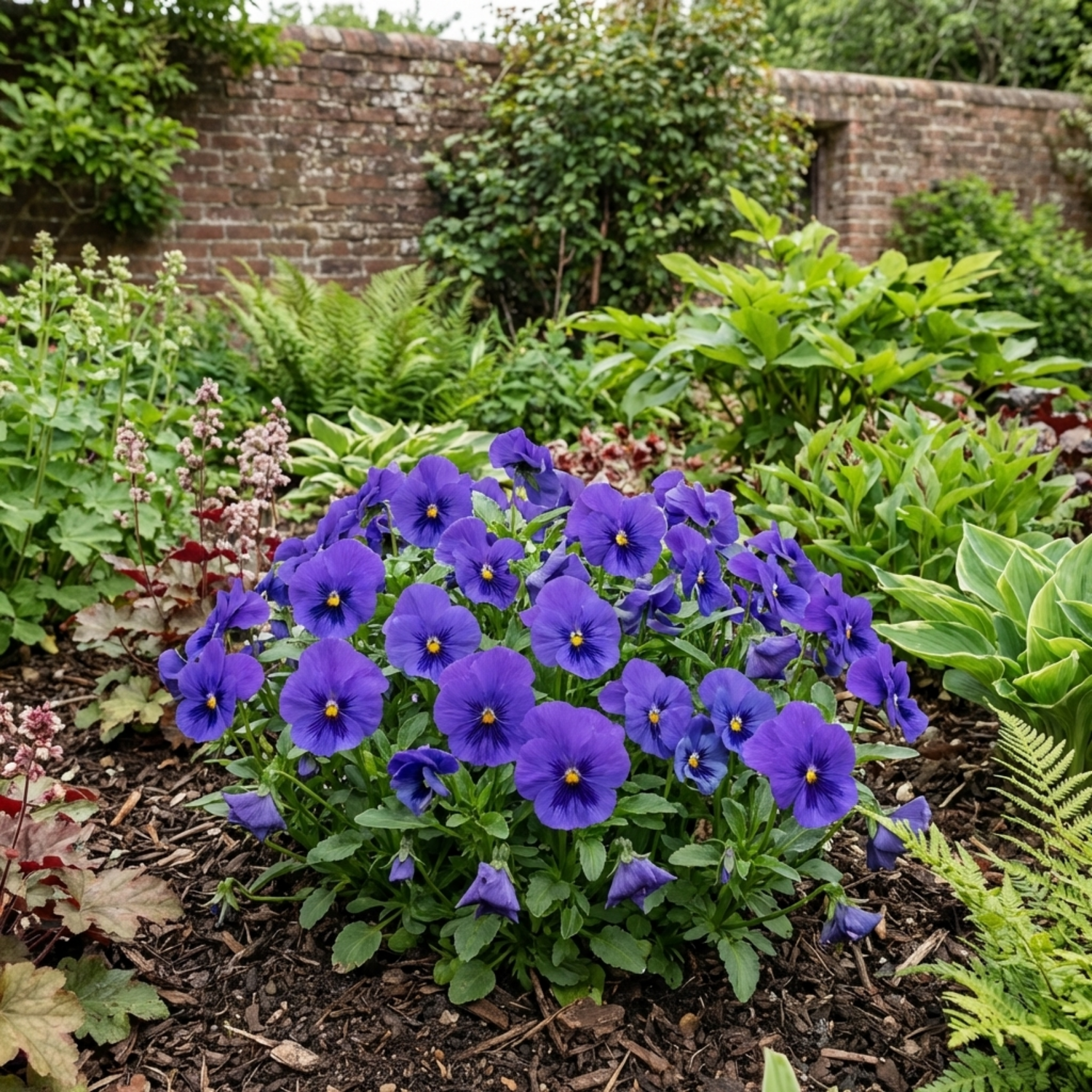 3 Pansy Delta Pro Marina Plants, Hardy Winter & Spring Flowering Pansies, 3 Litre Root Ball