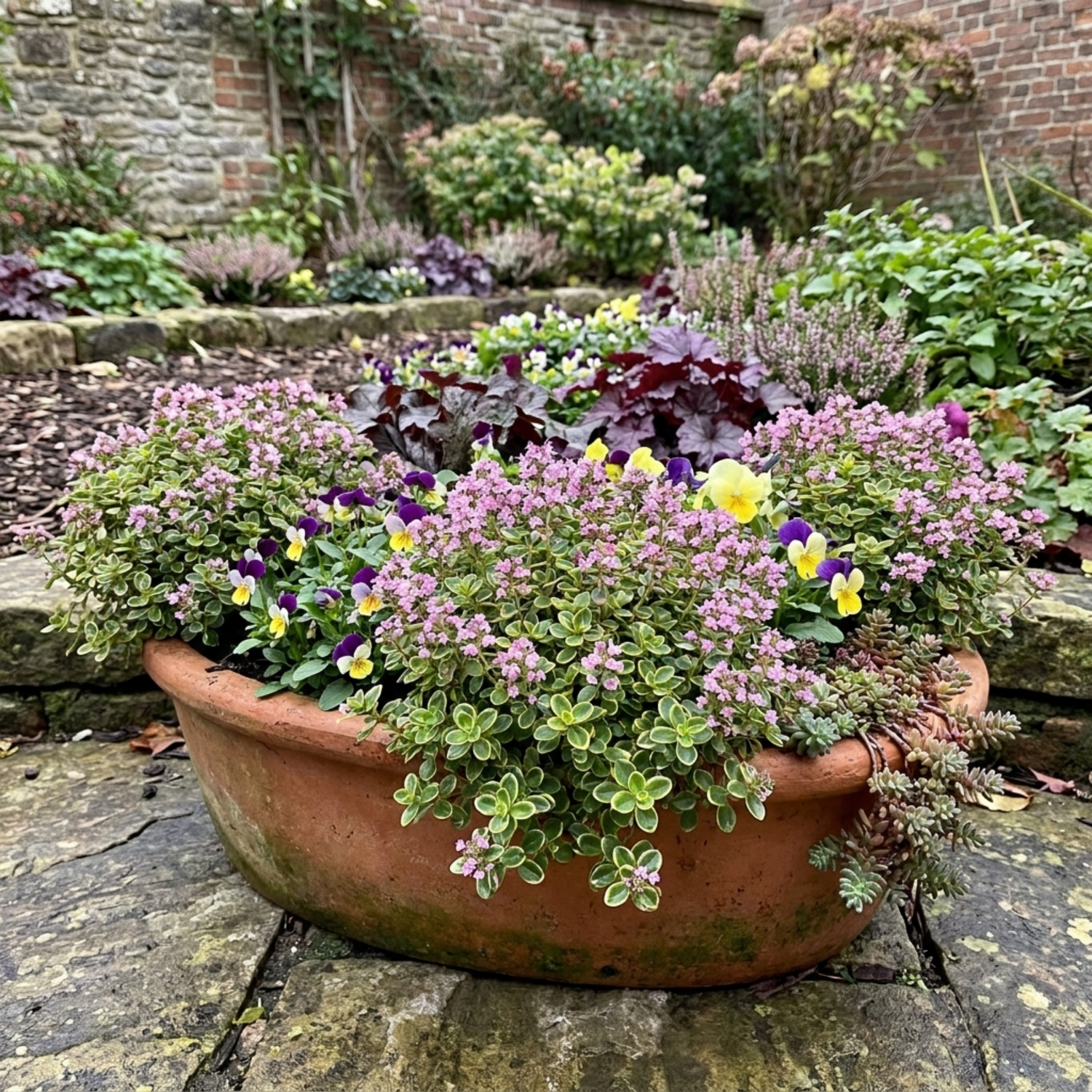 Set of 3 or 6 Thymus citriodorus ‘Doone Valley’ Thyme Herb Plants, Hardy Perennial Culinary Herb, Outdoor Garden Ready, 1 Litre Root-Ball