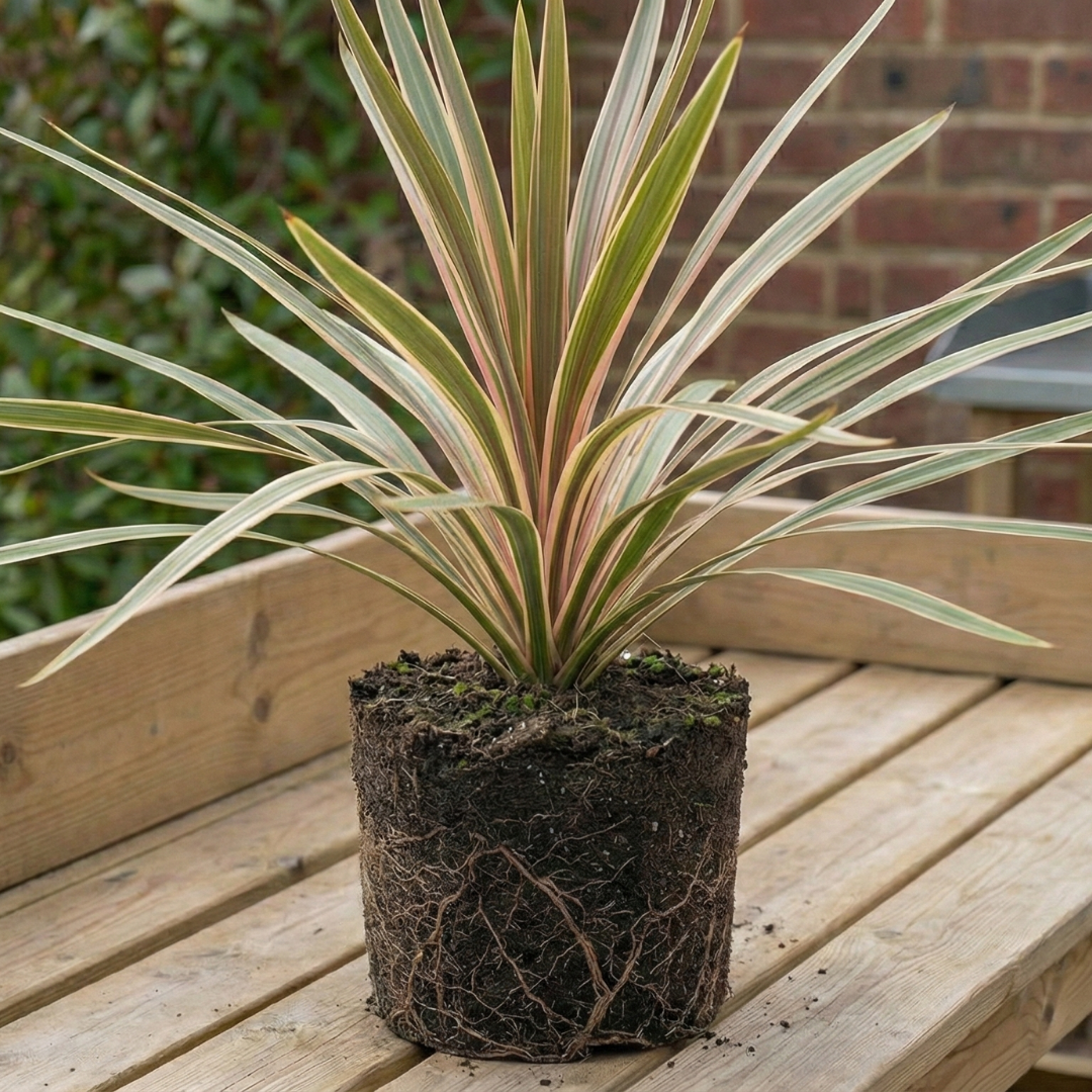 1 Large Plant - Cordyline Eurostripe, Ready to Plant in Your Garden, 3L Rootball