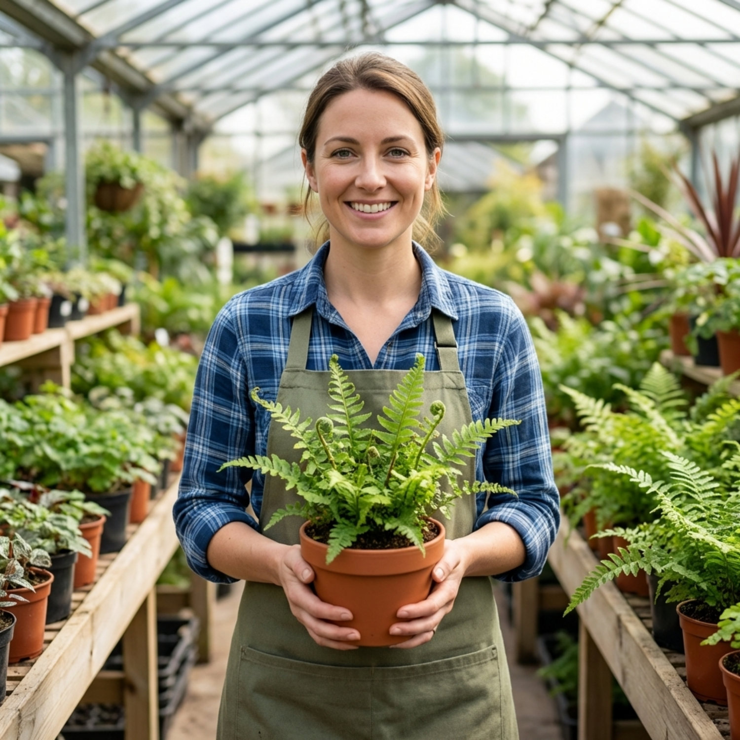 6 Soft Shield Fern Polystichum Setiferum Plants, Hardy Evergreen Shade Perennials, 1 Litre Root-Ball