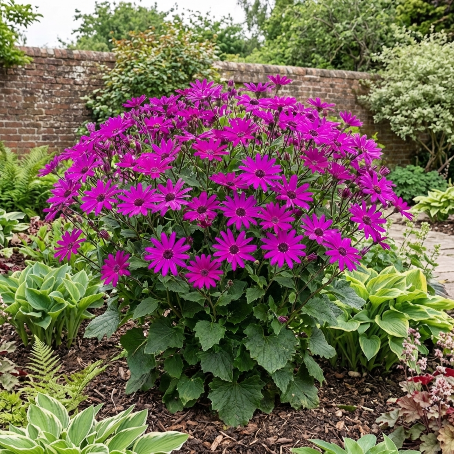 1 Senetti Magenta Pericallis Daisy Plant, Summer Flowering, Outdoor Garden Ready, 6.5 Litre Root-Ball
