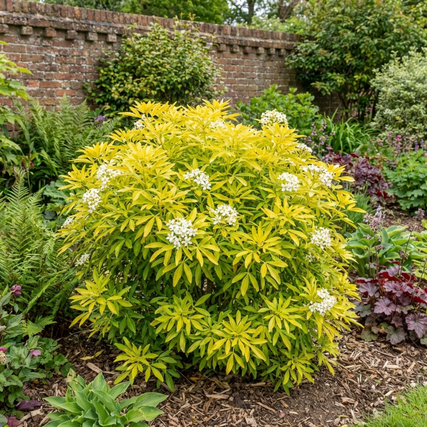 1 Choisya Goldfinger Plant, Hardy Evergreen Mexican Orange Blossom Shrub, 3L Root Ball