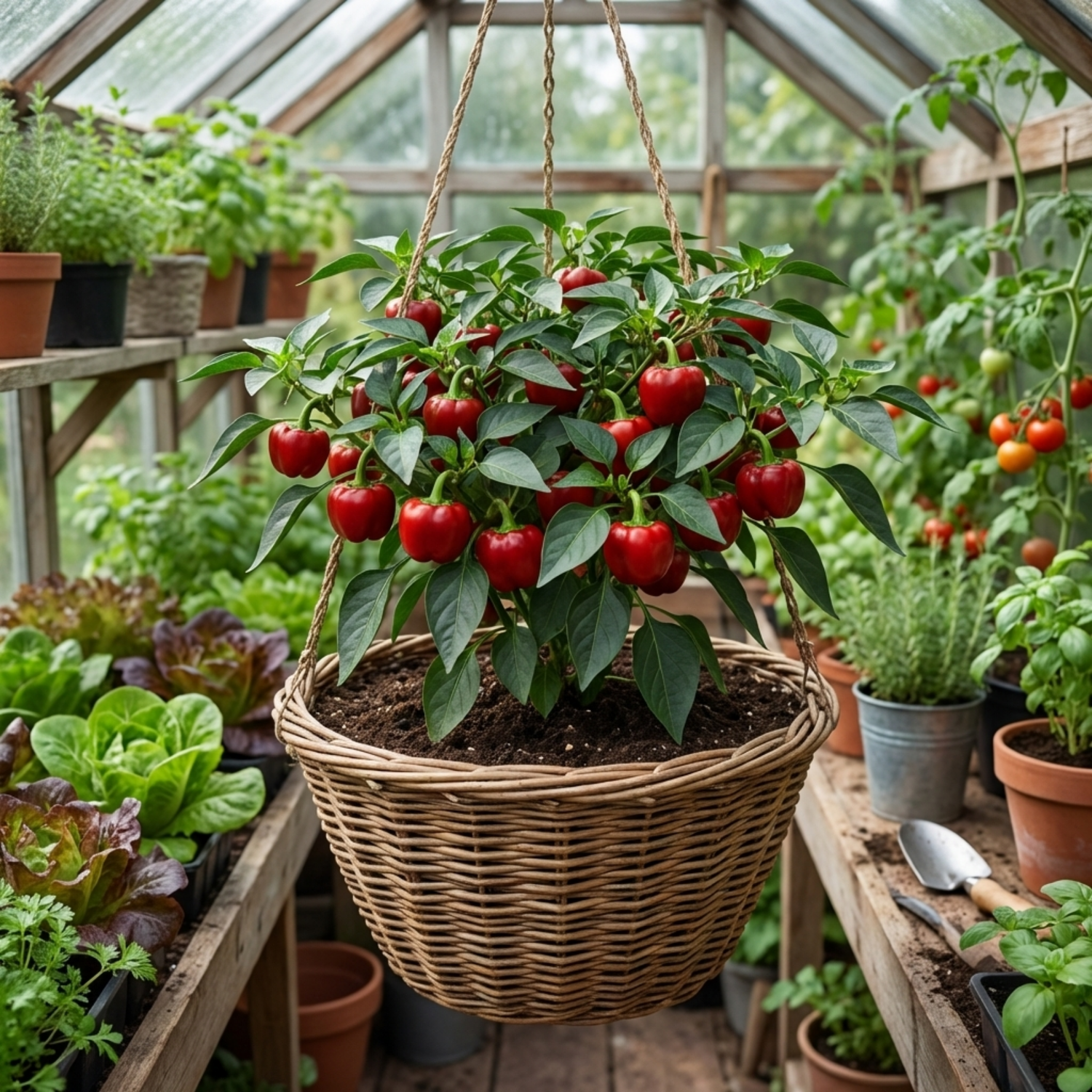 Set of 3 or 6 Large Plants - Sweet Pepper Redskin, Ready to Plant in Your Garden