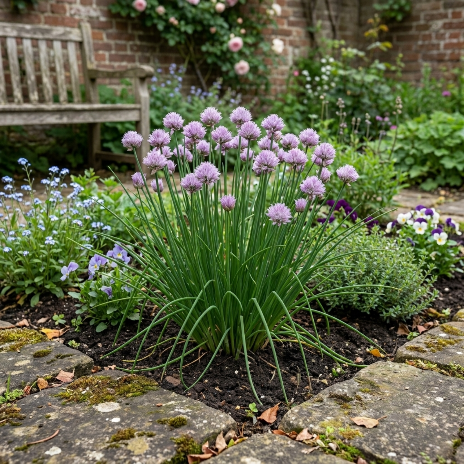 Set of 3 or 6 Fresh Chive Herb Plants, Hardy Perennial Live Herbs for Kitchen Garden, 1 Litre Root Ball