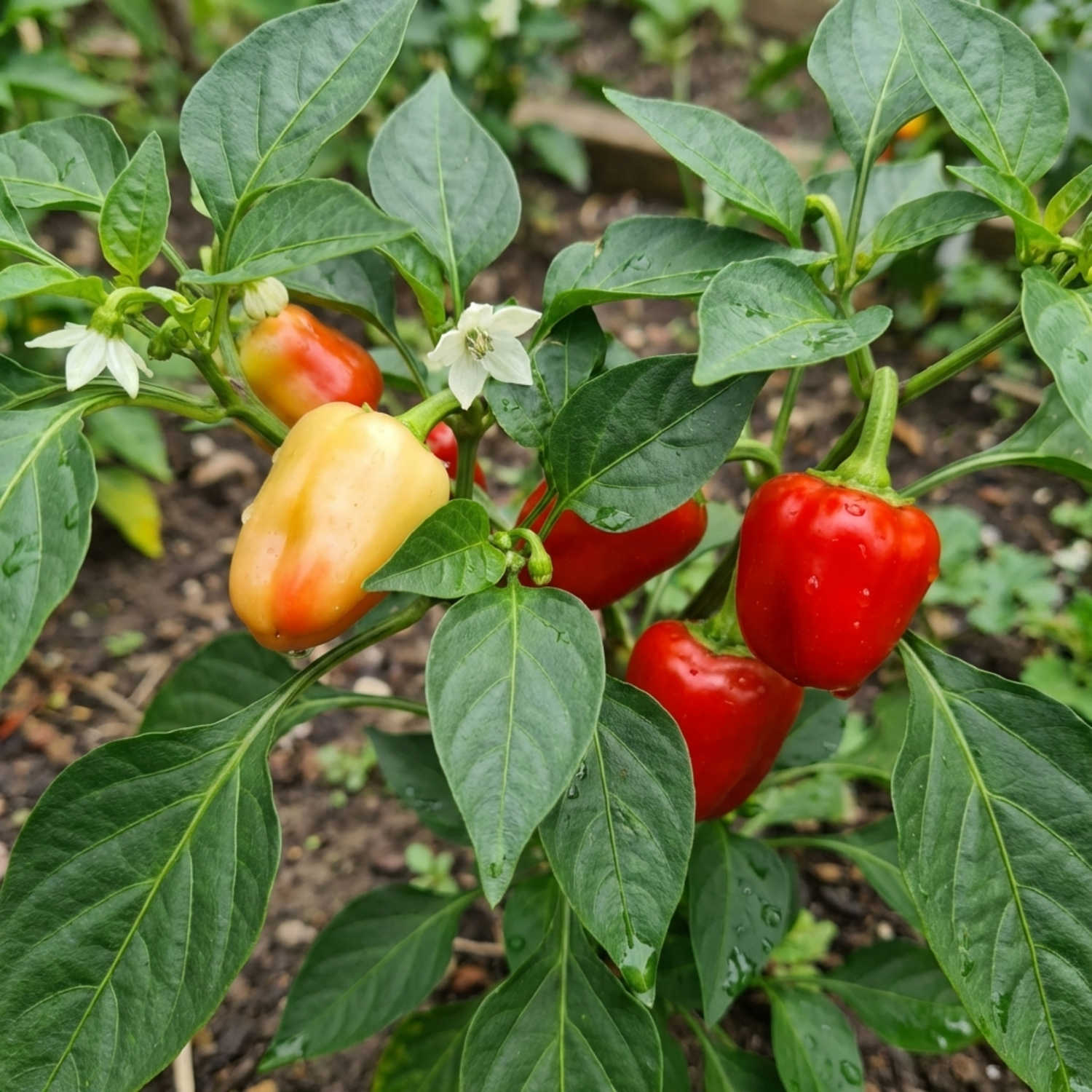 Set of 3 or 6 Large Sweet Pepper Plants - Liberty Belle, Ready to Plant in Your Garden
