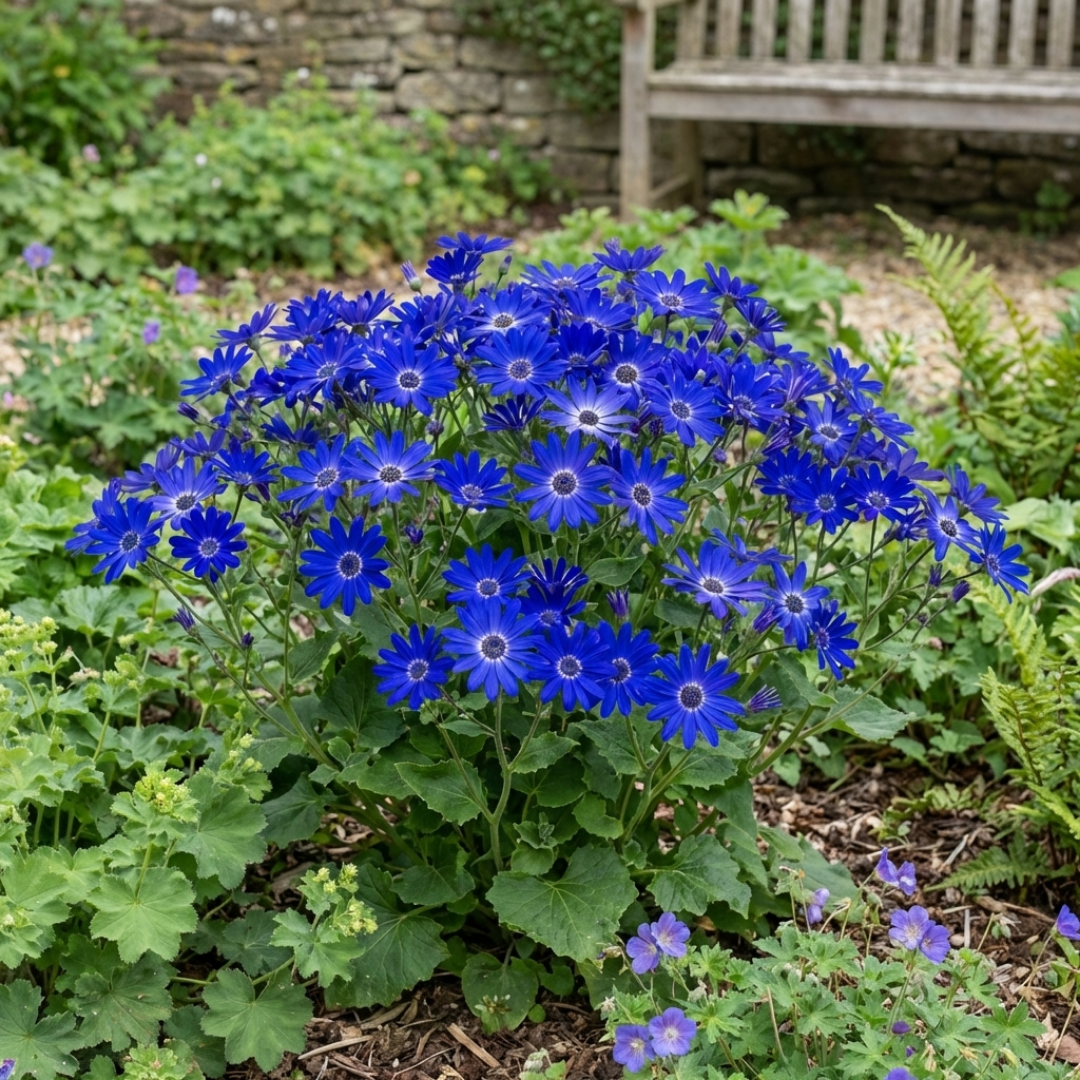 1 Large Bedding Plant - Senetti Deep Blue, Outdoor Garden Ready, 2L Pot