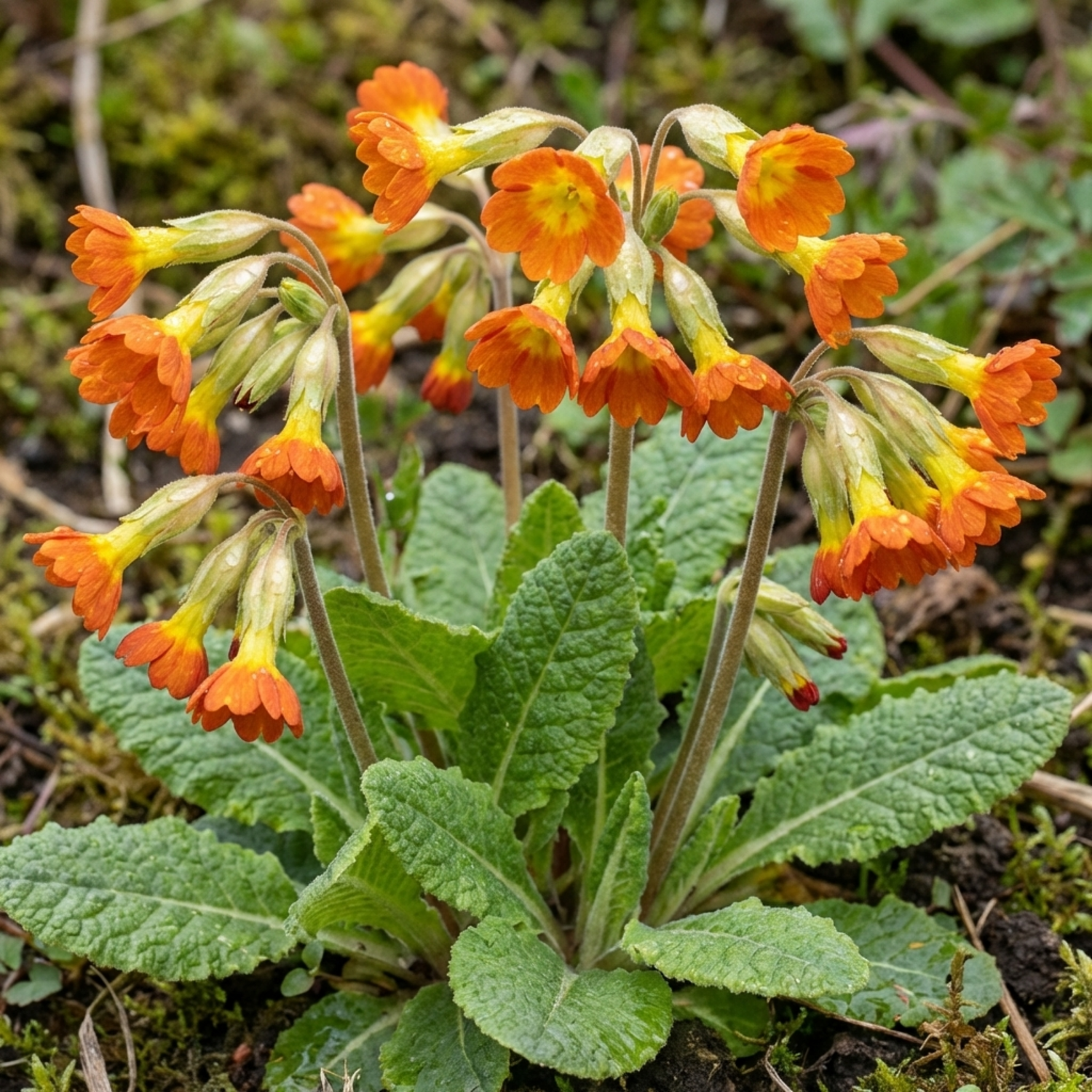 Set of 3 or 6 Primula veris Orange with Yellow Hardy Perennial Plants, Spring Flowering, Outdoor Garden Ready, 11cm Root-Ball
