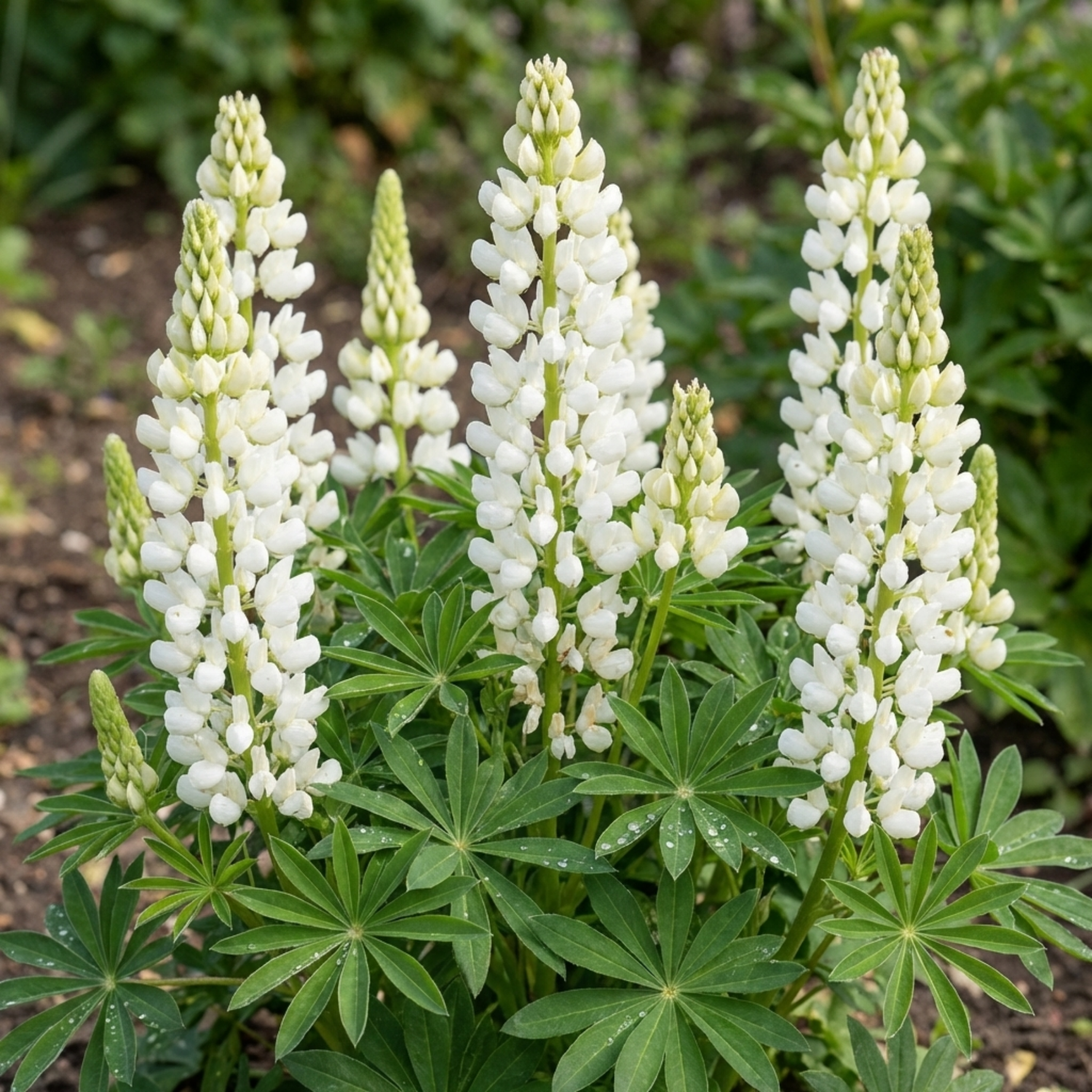 6 Hardy Lupin Legendary White Perennial Plants, Bee Friendly Cottage Garden Lupins, 1 Litre Root Ball